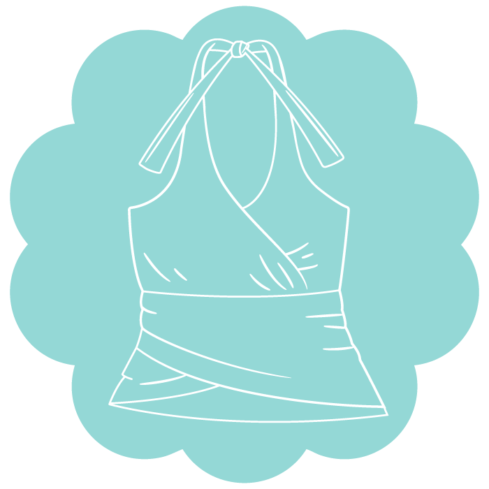 criss-cross halter top