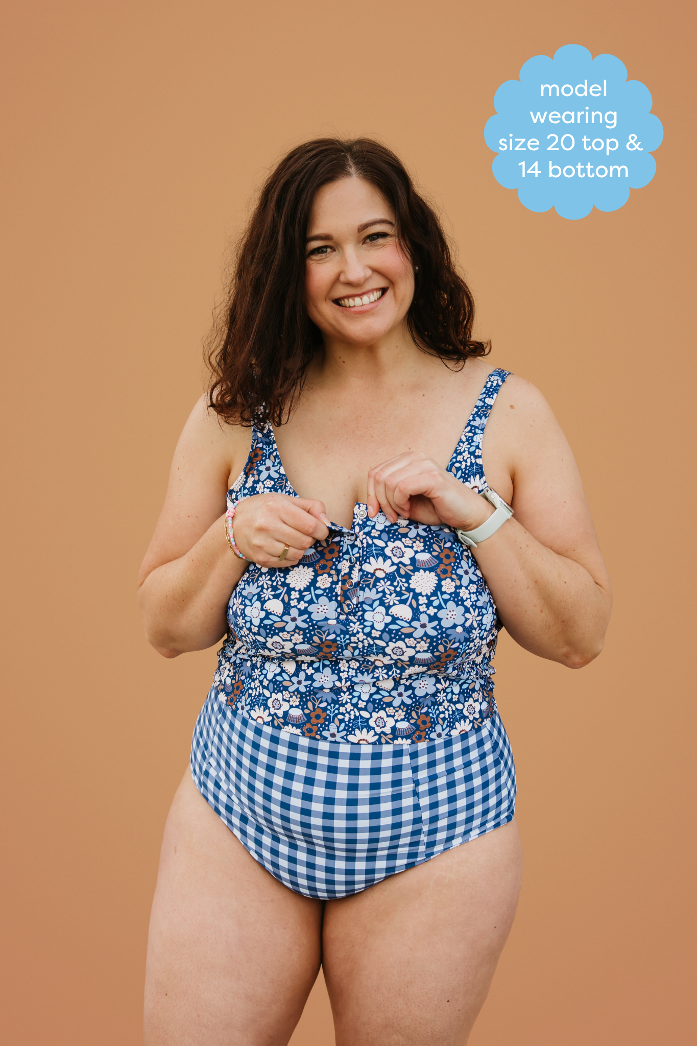 PRE-ORDER: High Waisted Bottoms Blueberry Check