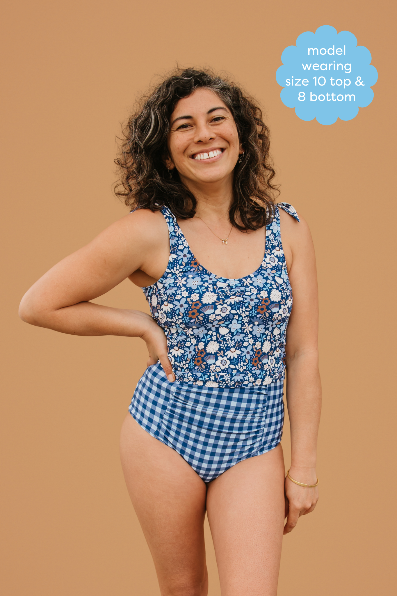 PRE-ORDER: Shoulder Tie Top Indigo Posy