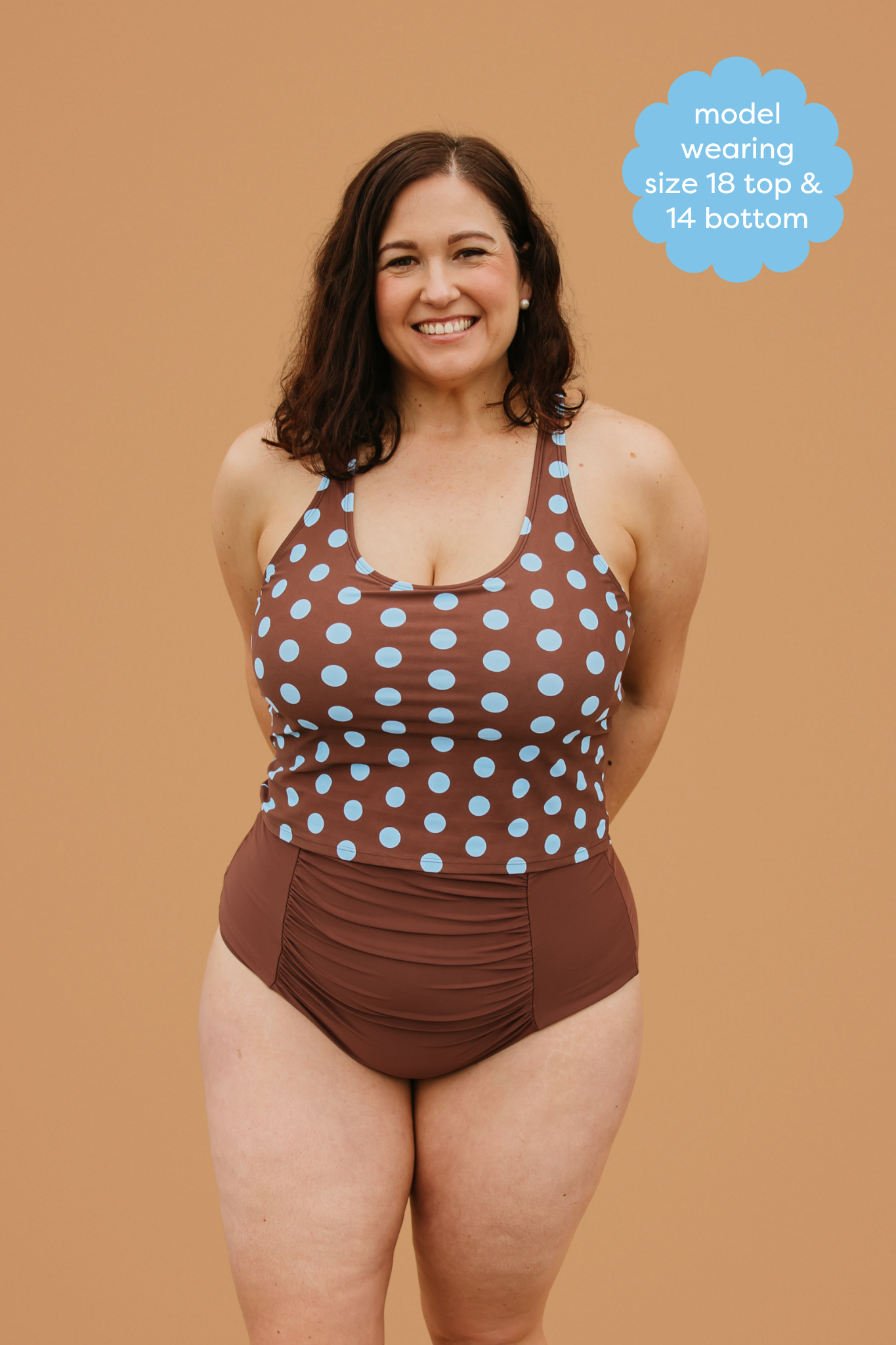 PRE-ORDER: Ruched High Waisted Bottoms Chestnut
