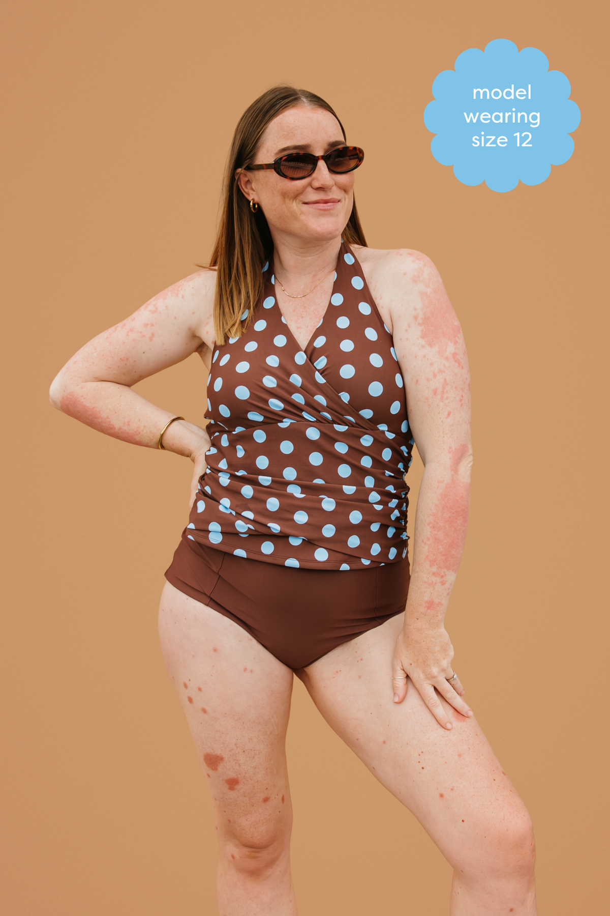 PRE-ORDER: Criss-Cross Halter Top Freckle