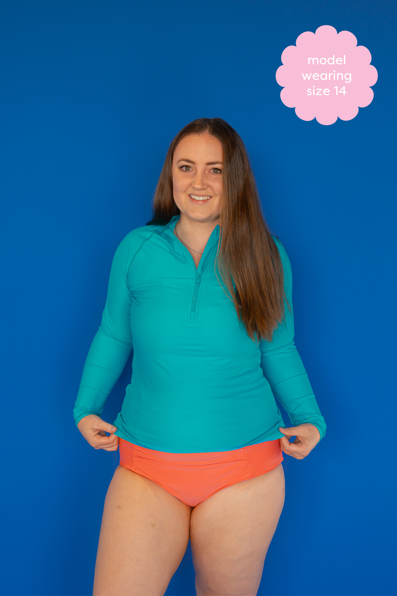 Ruched High Waisted Bottoms Coral