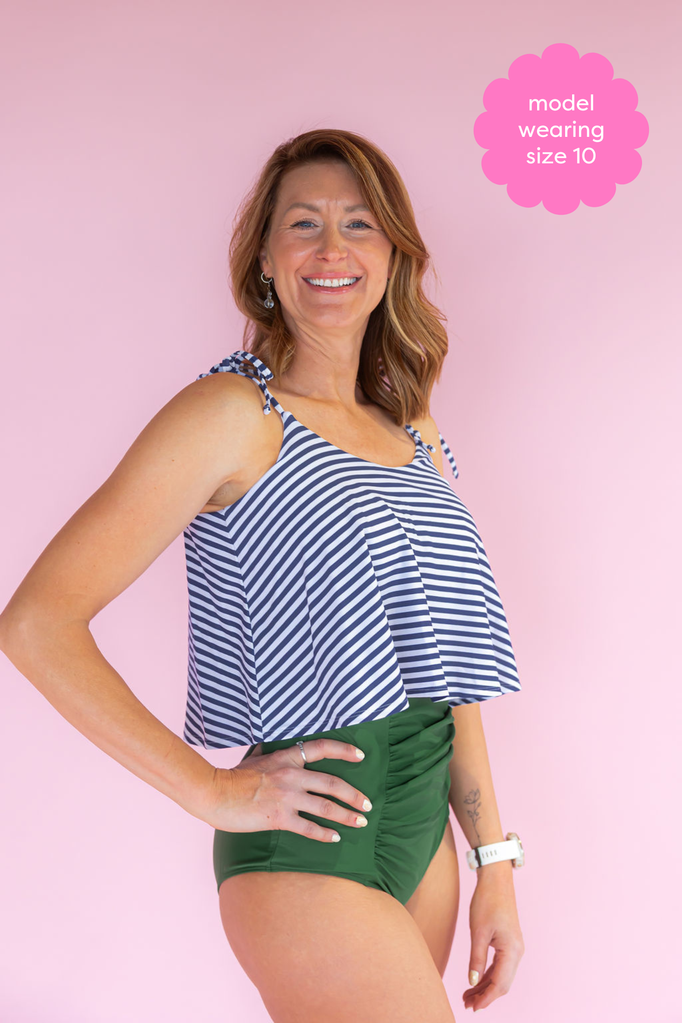 Ruched High Waisted Bottoms Forest