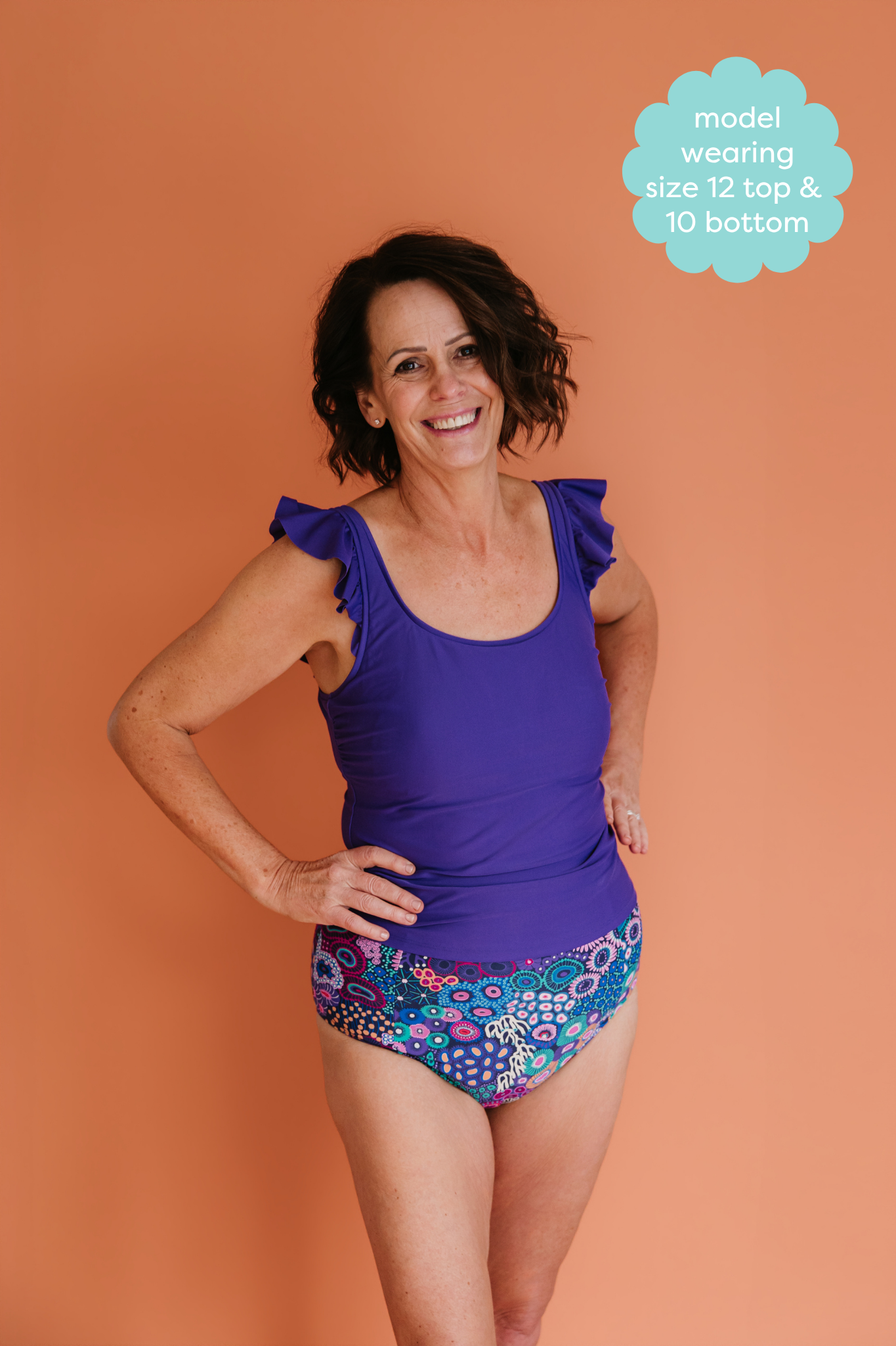 Frill Shoulder Tank Amethyst