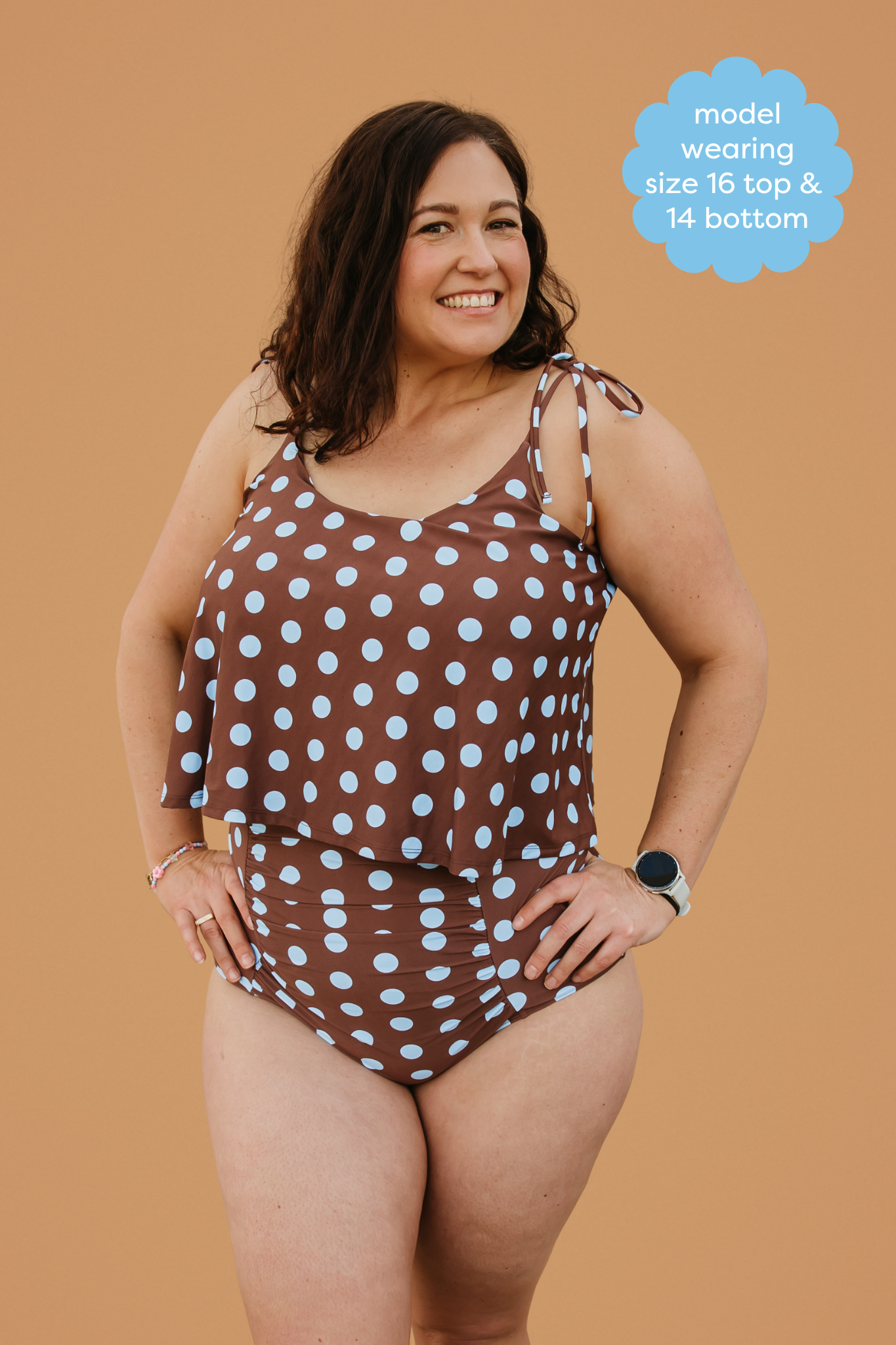 PRE-ORDER: Ruched High Waisted Bottoms Freckle
