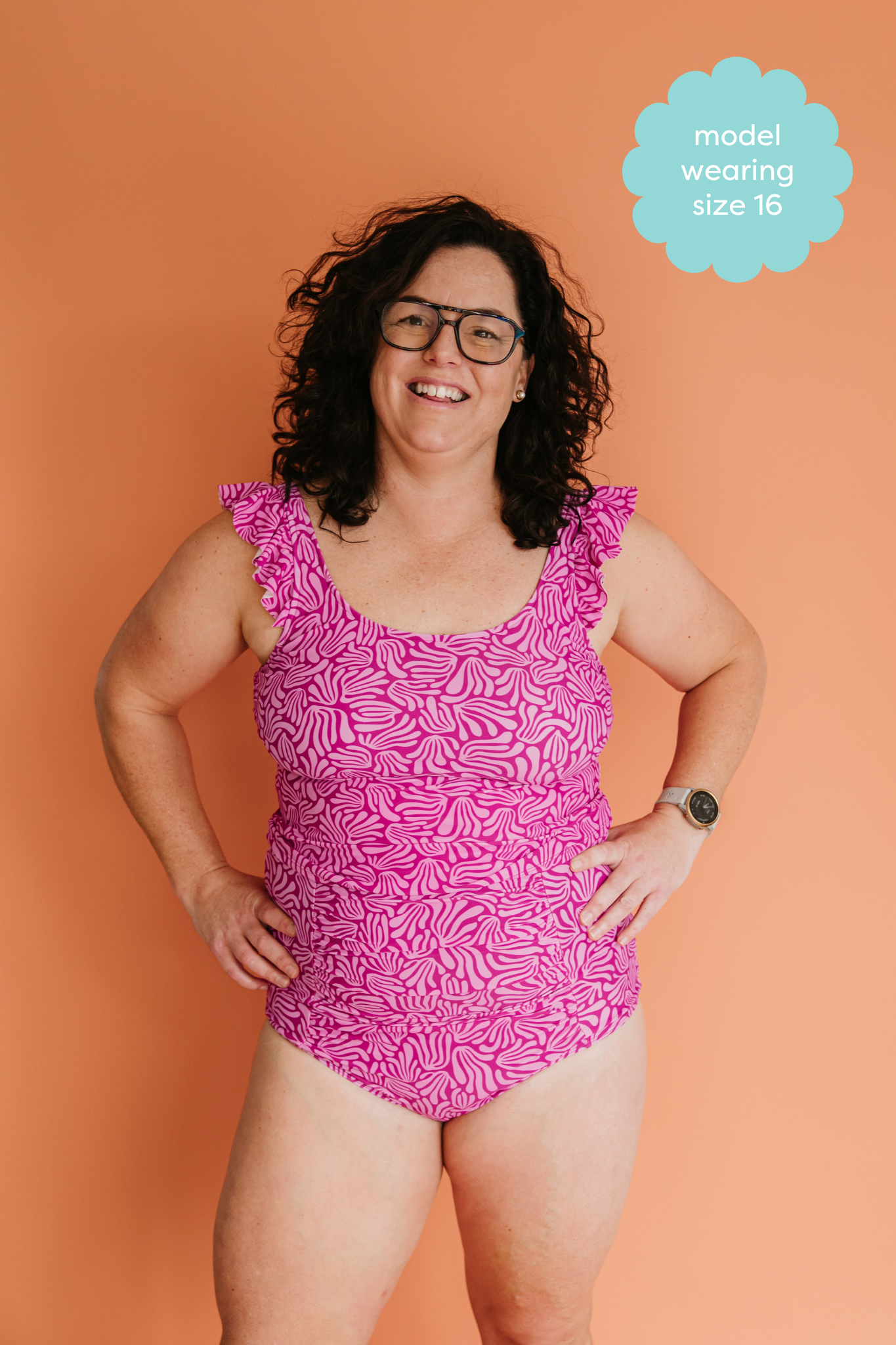 Ruched High Waisted Bottoms Raspberry Ripple