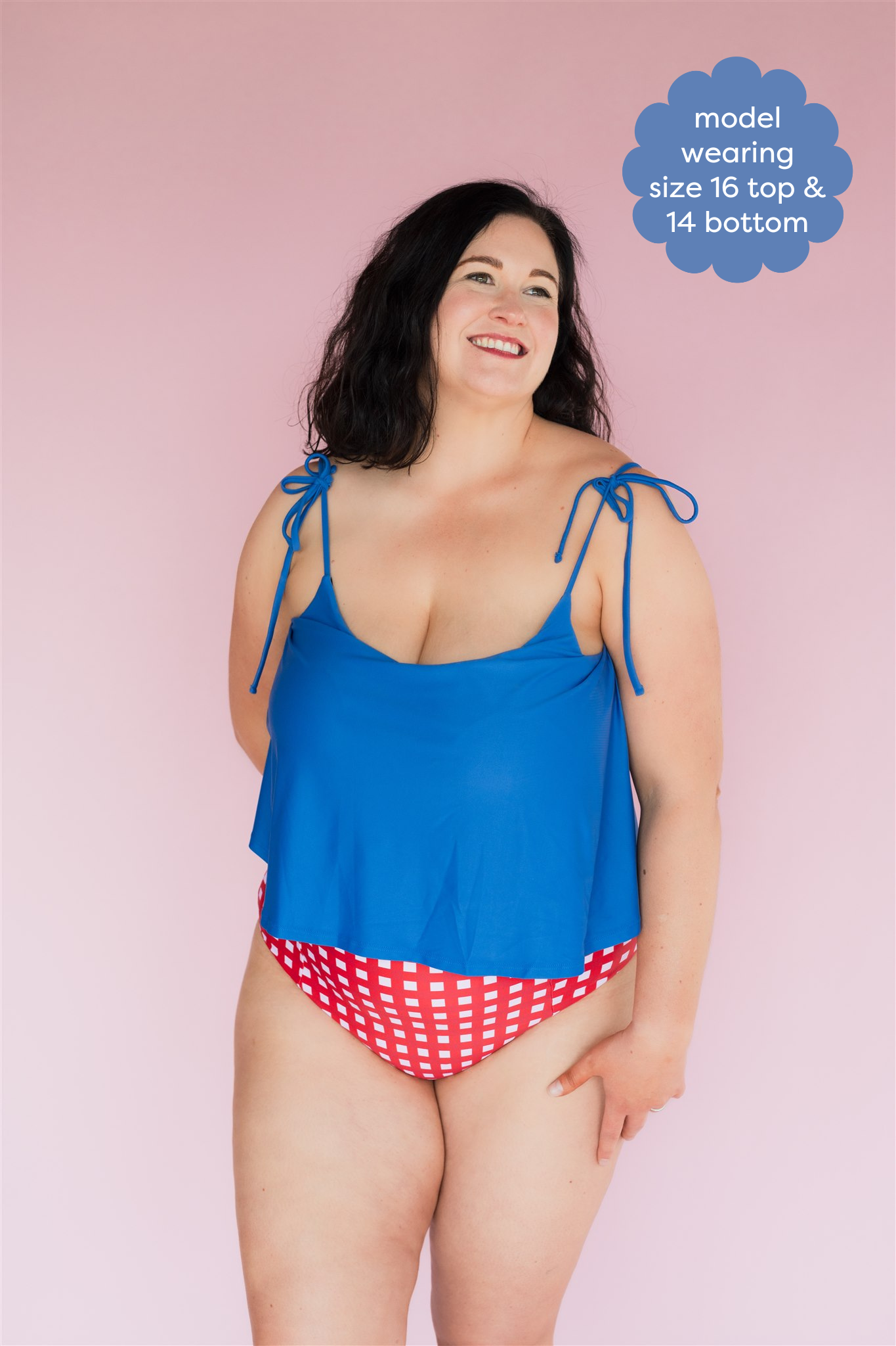 High Cut Bottoms Watermelon Check