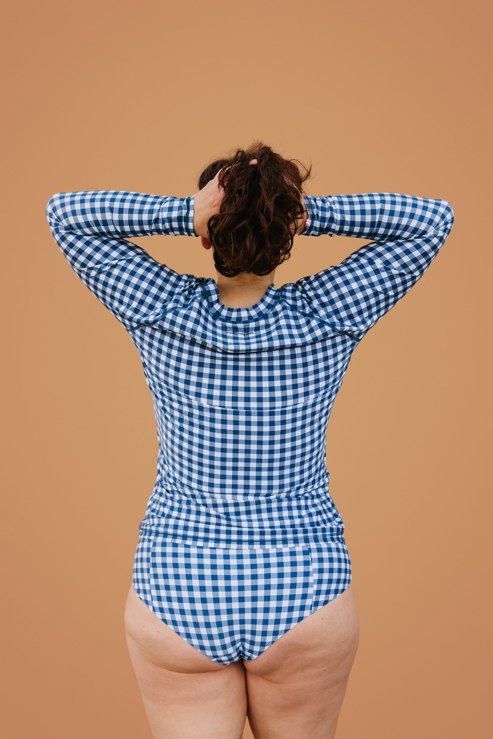 PRE-ORDER: High Waisted Bottoms Blueberry Check