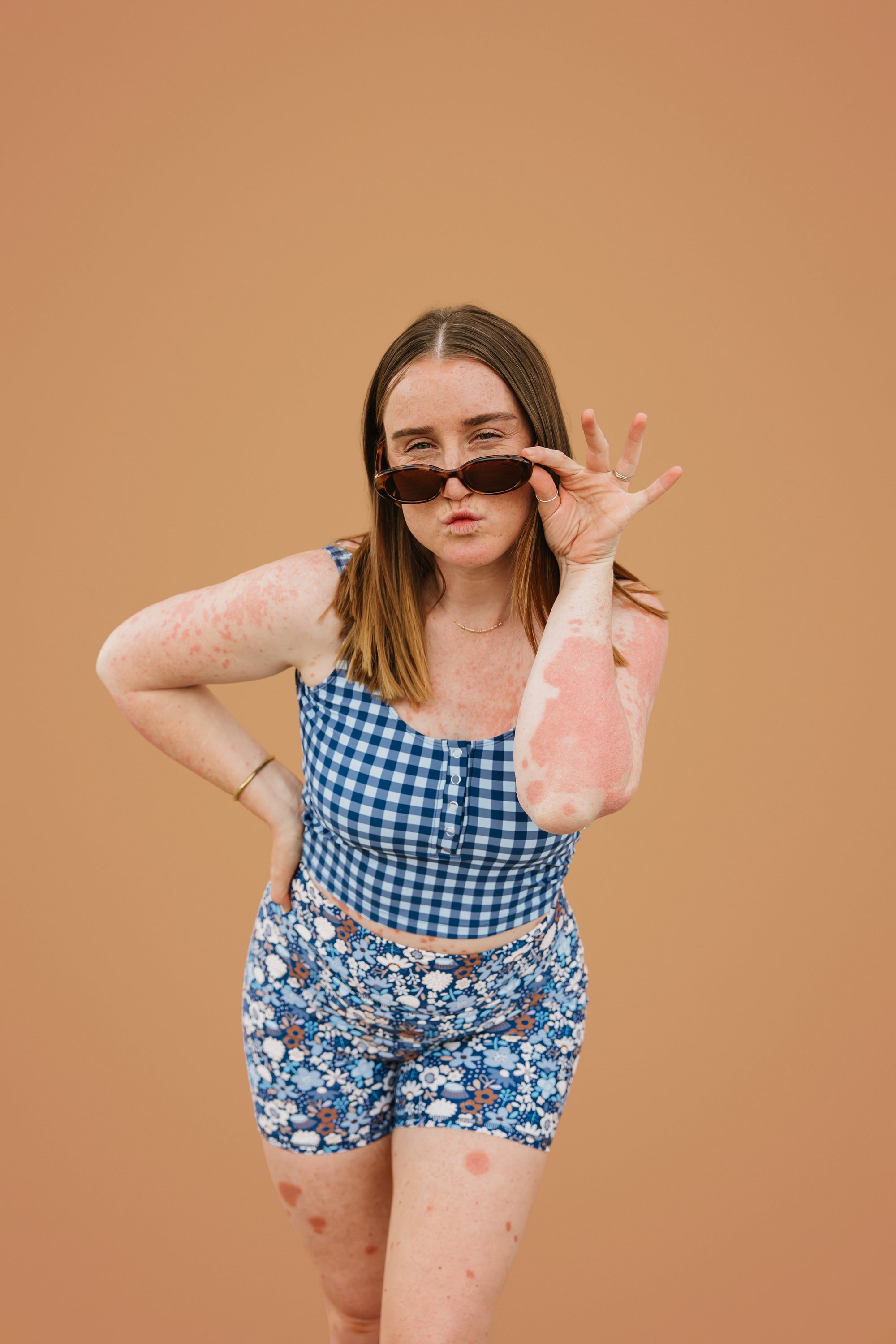PRE-ORDER: Snap It Up Top Blueberry Check