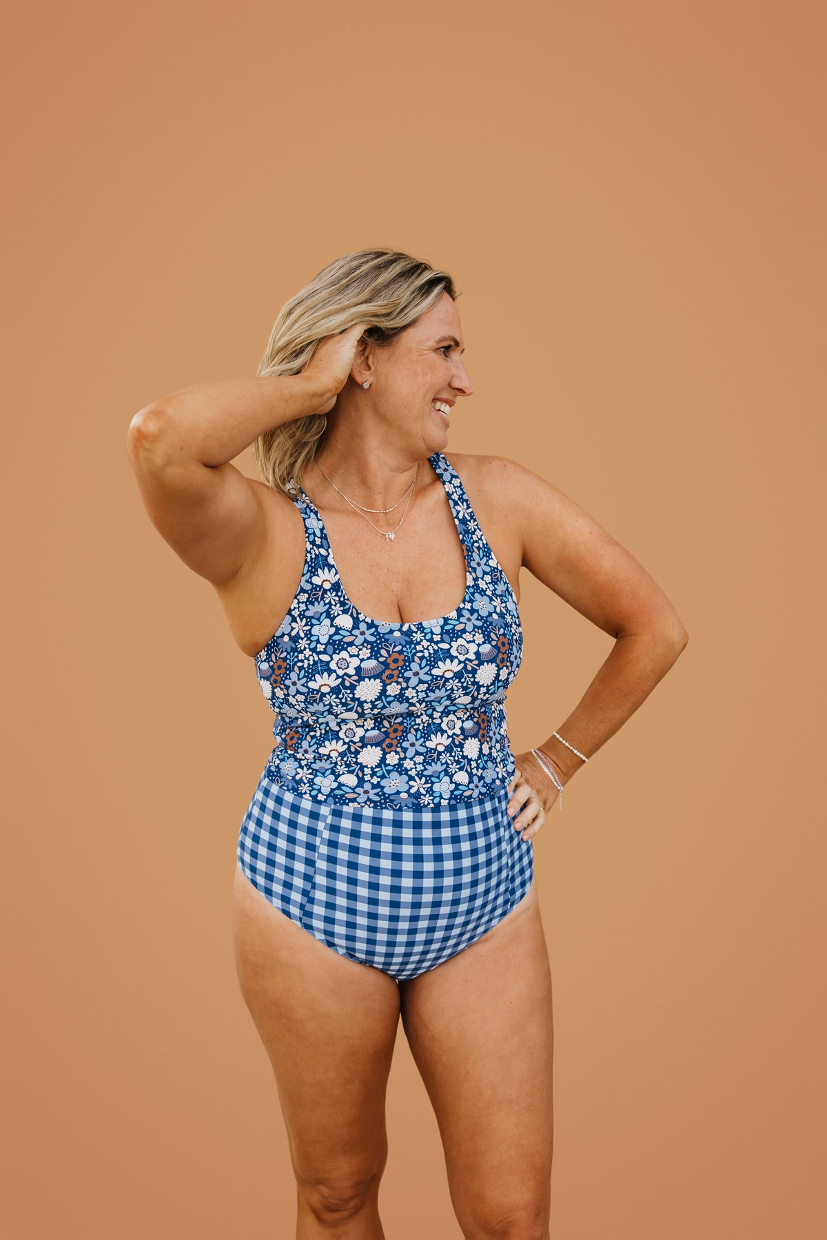 PRE-ORDER: Racer Back Top Indigo Posy