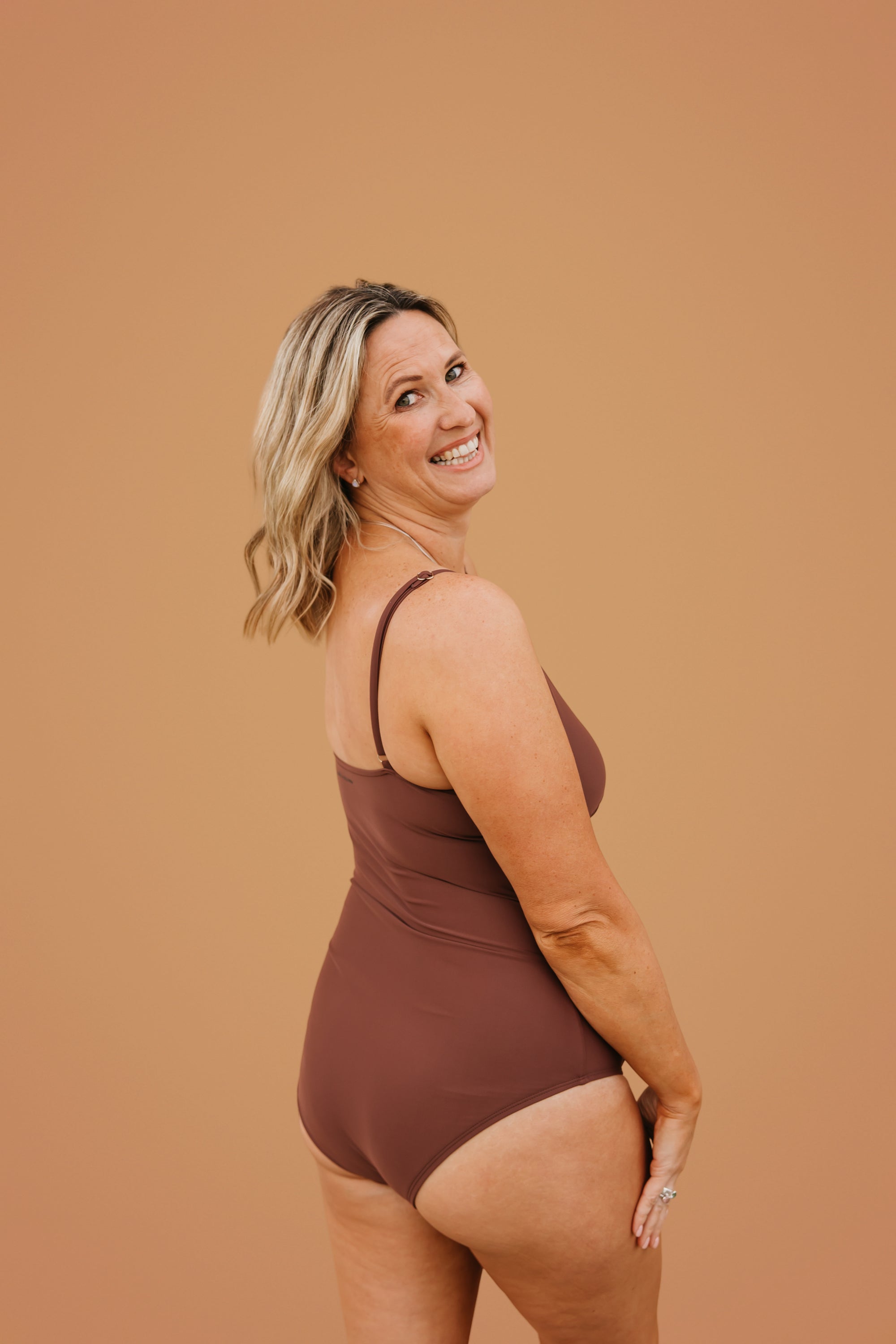PRE-ORDER: Ruched One Piece Chestnut