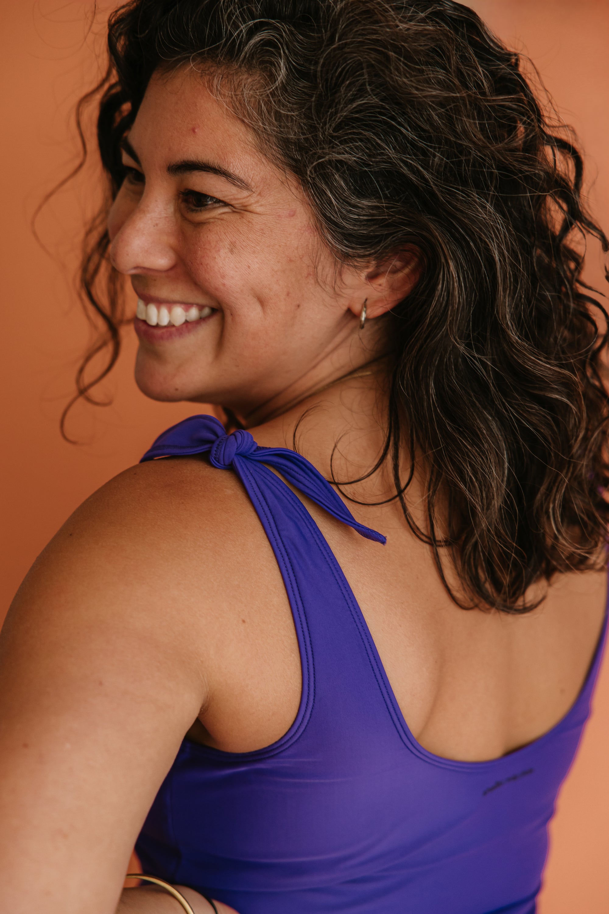 Shoulder Tie Top Amethyst