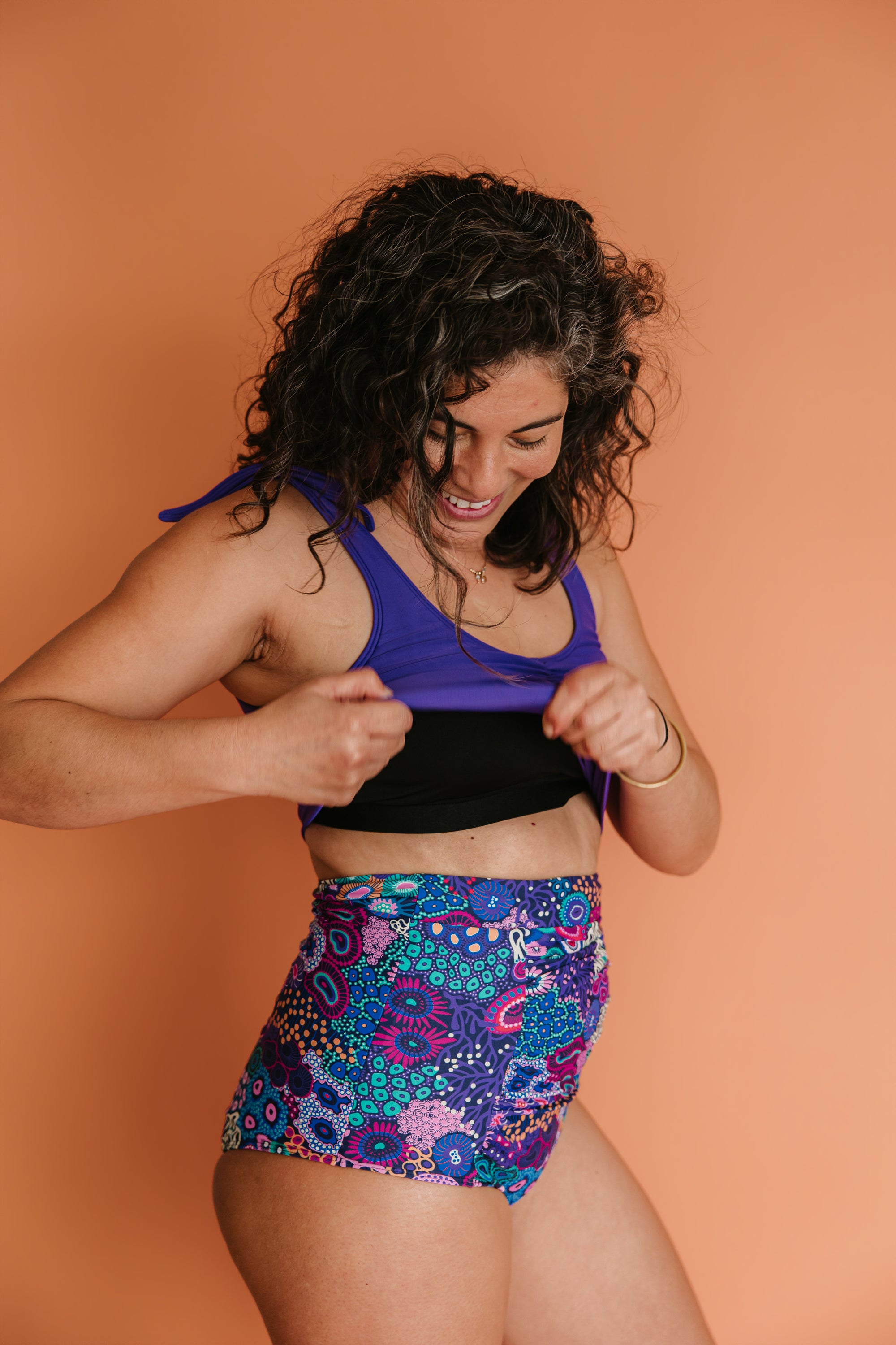 Shoulder Tie Top Amethyst