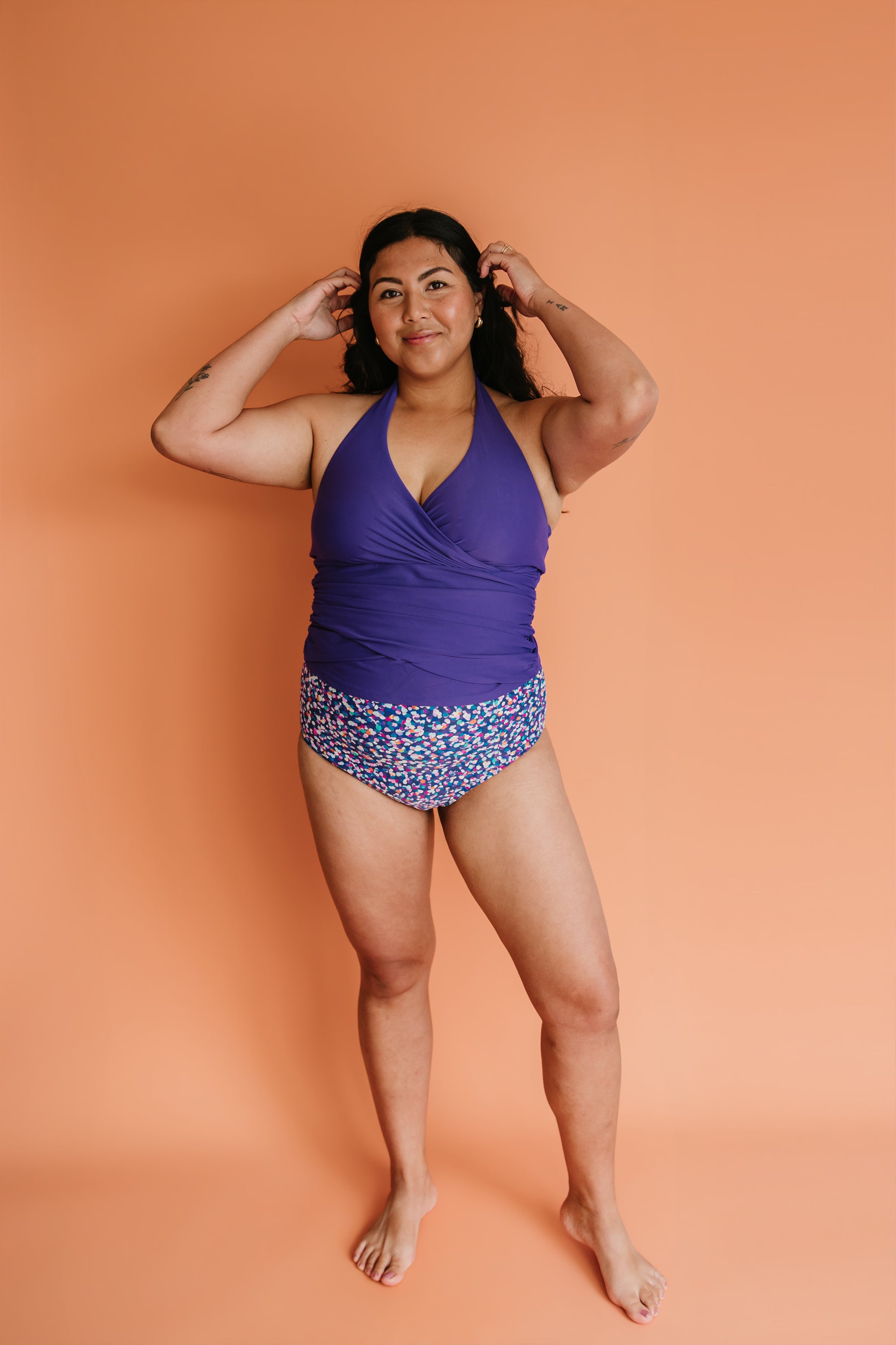 Criss-Cross Halter Top Amethyst