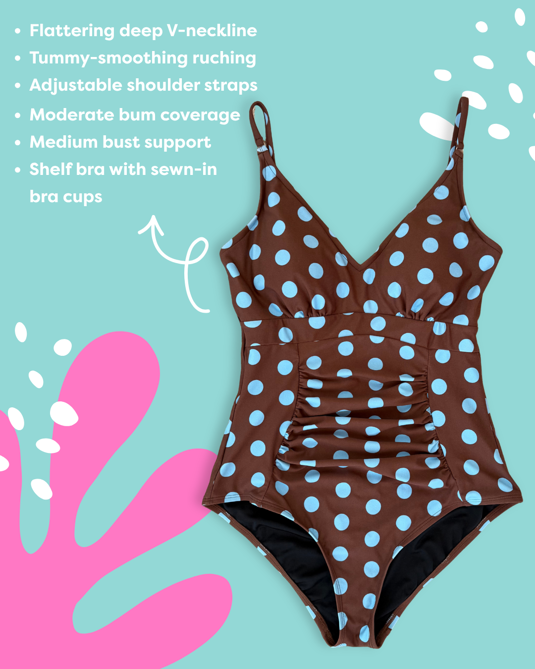 PRE-ORDER: Ruched One Piece Chestnut