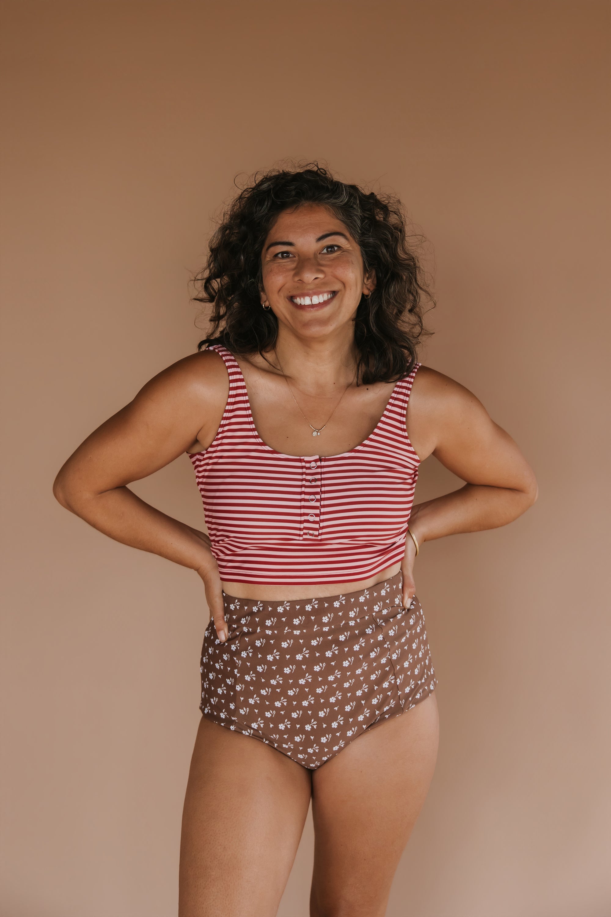 High Waisted Bottoms Cocoa Ditzy