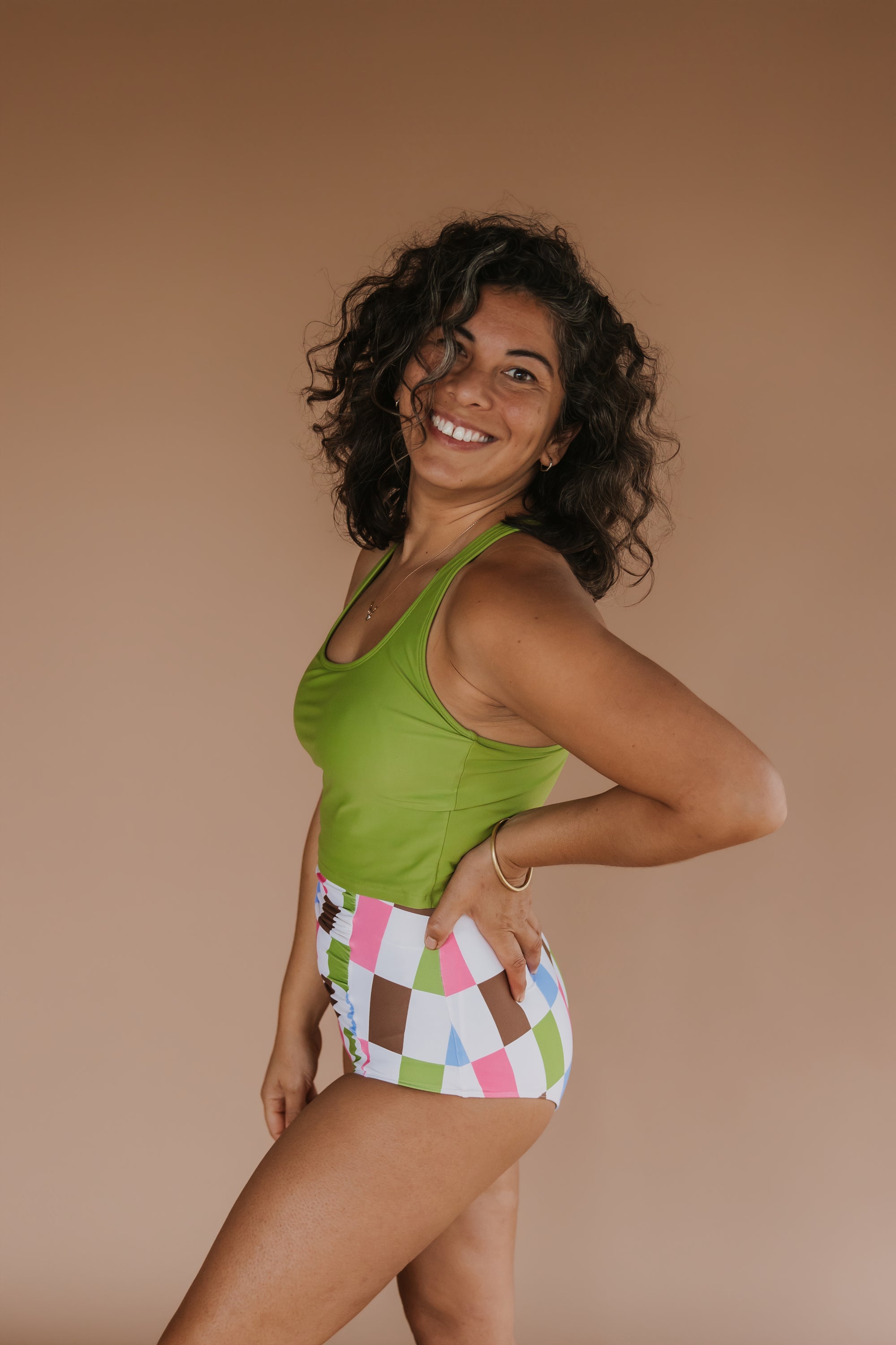 Racer Back Top Olive