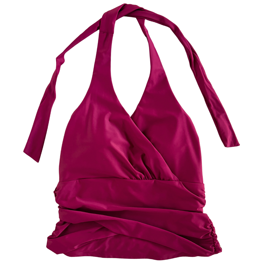 Pre-Order: Criss-Cross Halter Top Cherry
