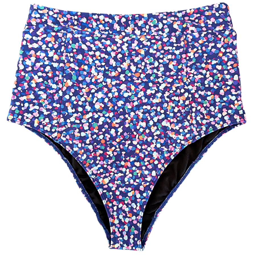 High Cut Bottoms Midnight Confetti