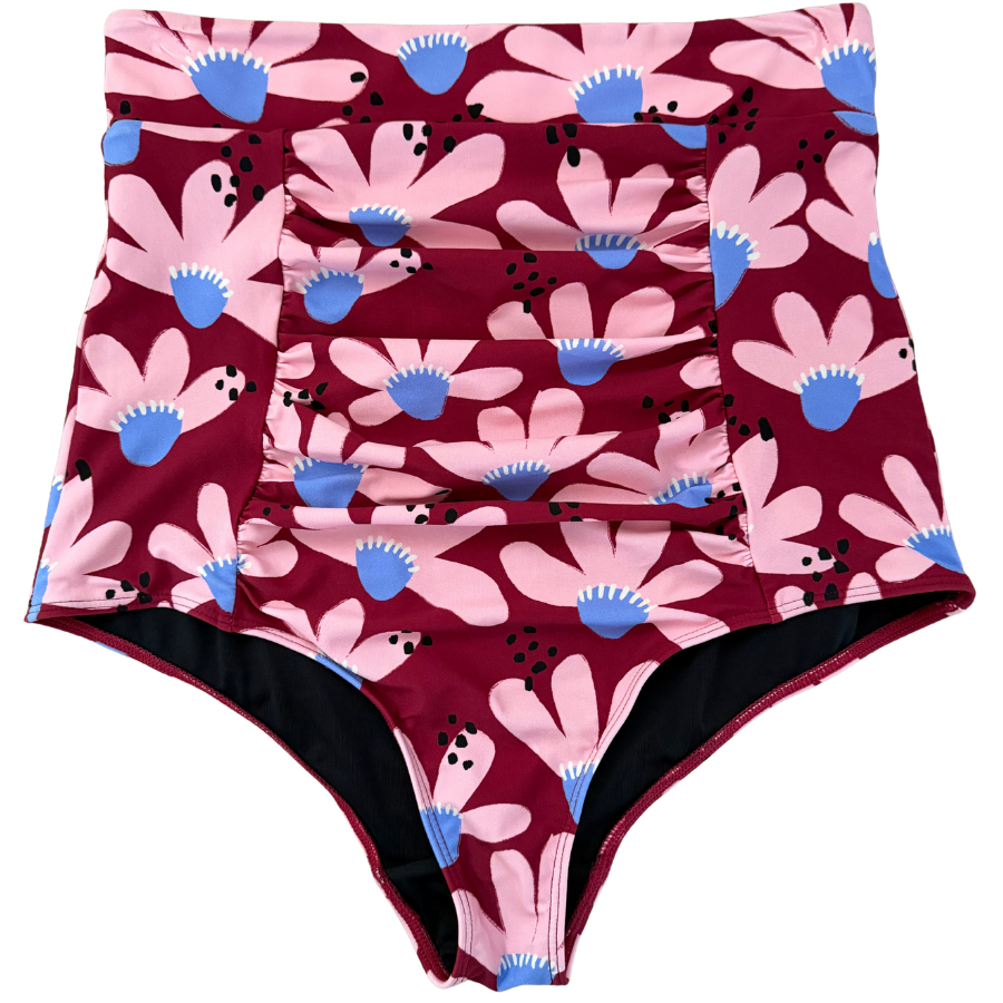 Pre-Order: Ruched High Waisted Bottoms Coneflower