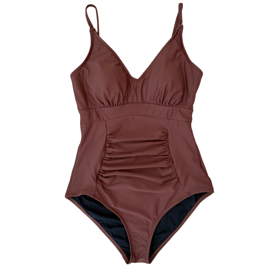 PRE-ORDER: Ruched One Piece Chestnut