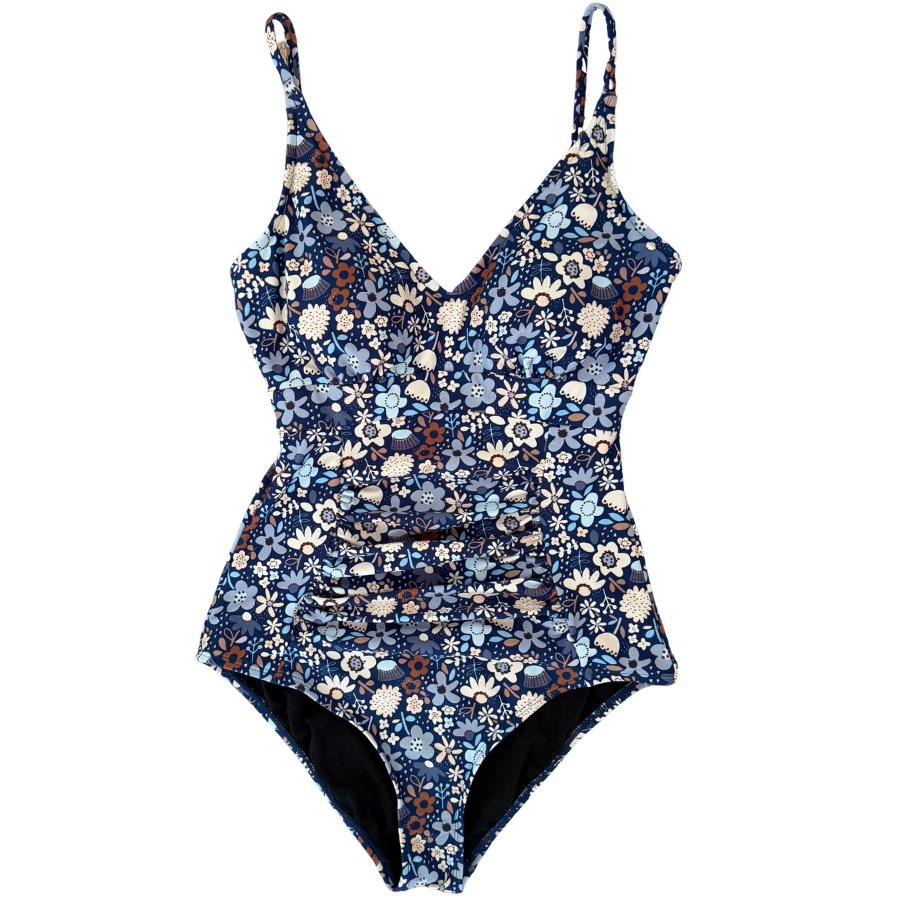 PRE-ORDER: Ruched One Piece Indigo Posy
