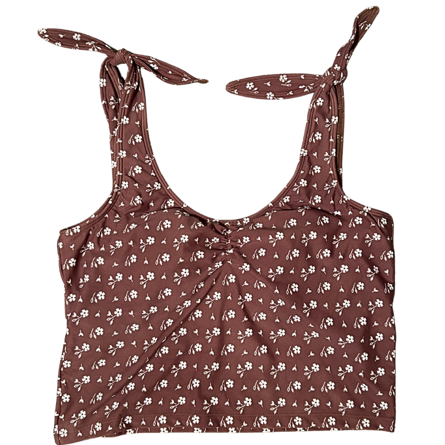 Shoulder Tie Top Cocoa Ditzy