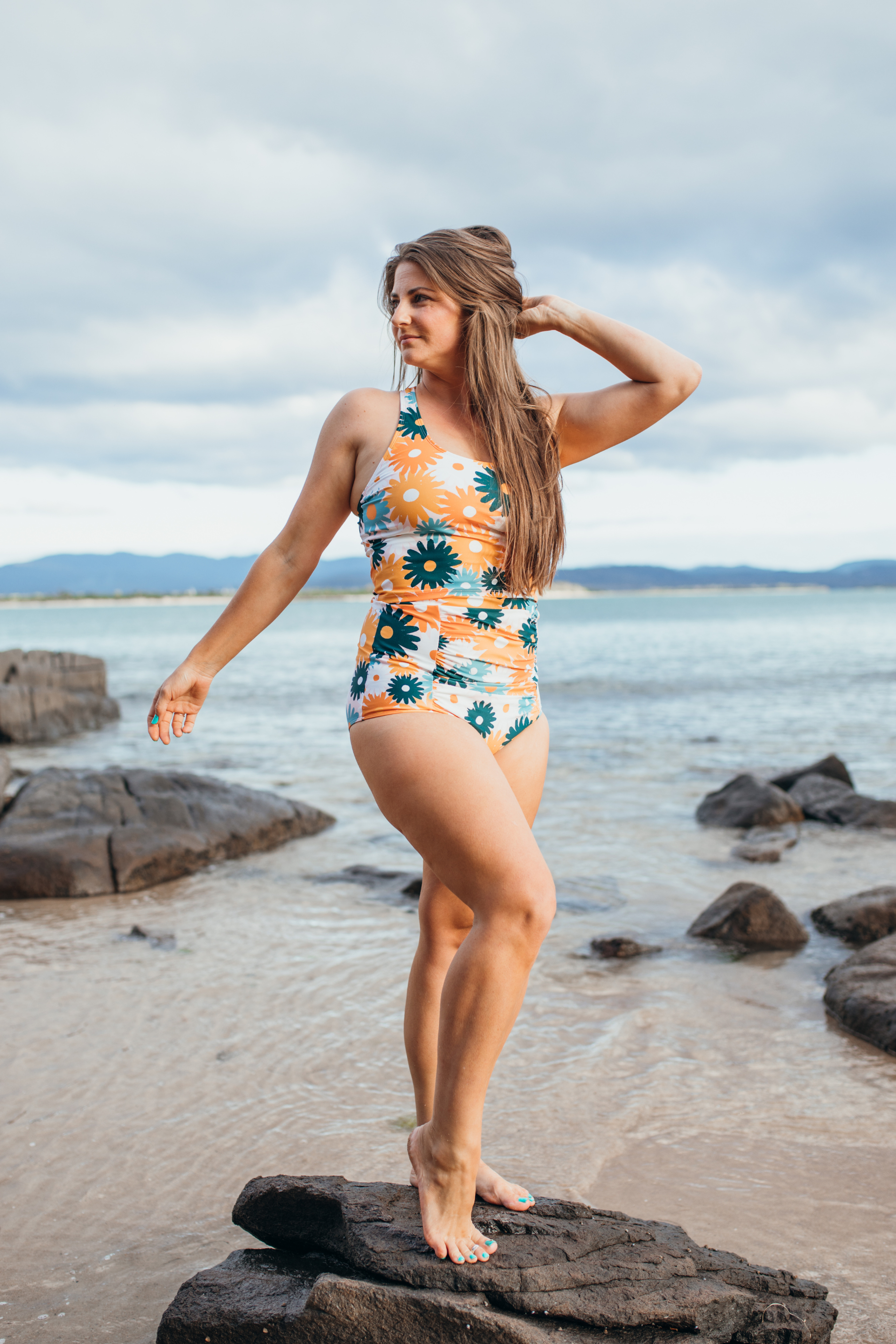 Ruched High Waisted Bottoms Maisy Daisy