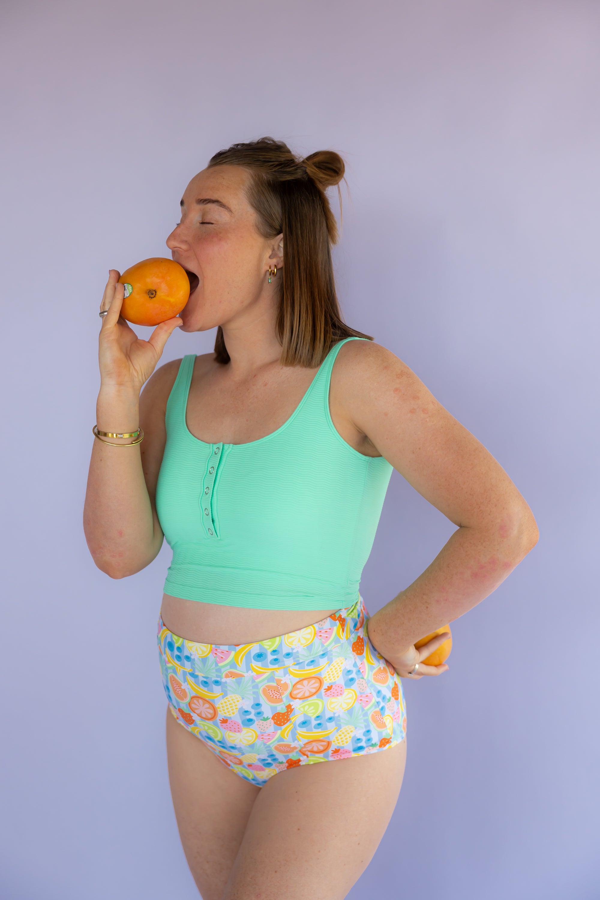 High Waisted Bottoms Fruit Fiesta