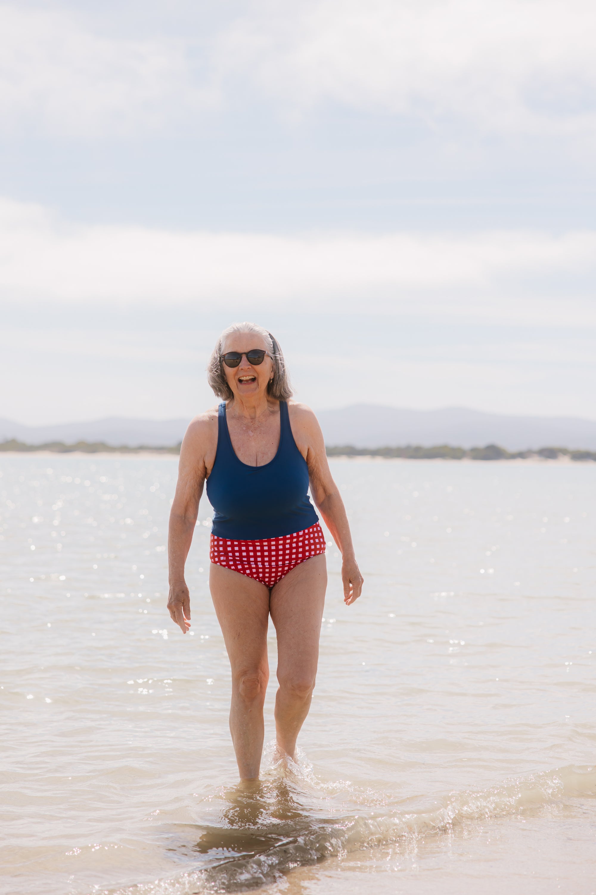 High Cut Bottoms Watermelon Check