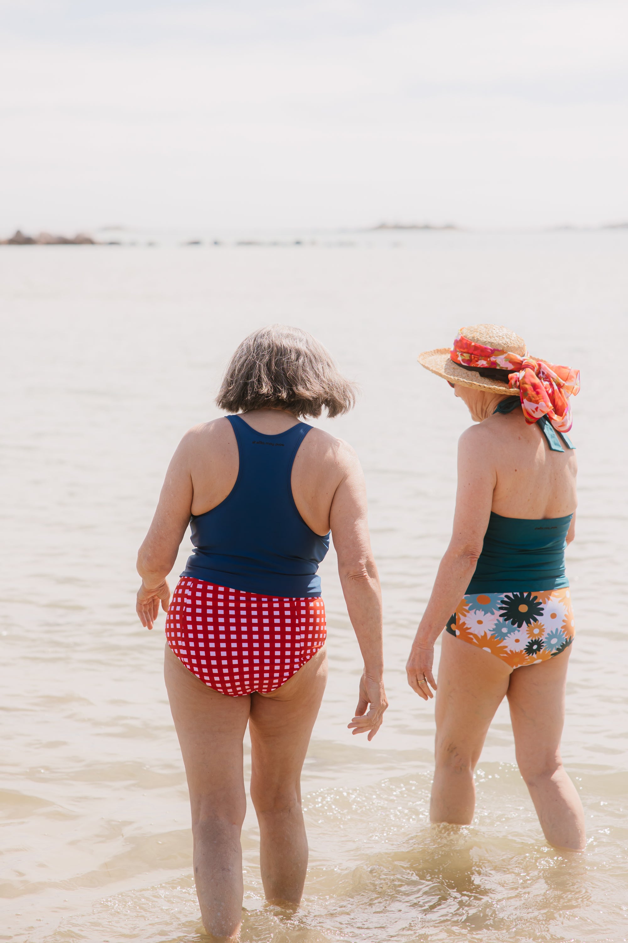 High Cut Bottoms Watermelon Check