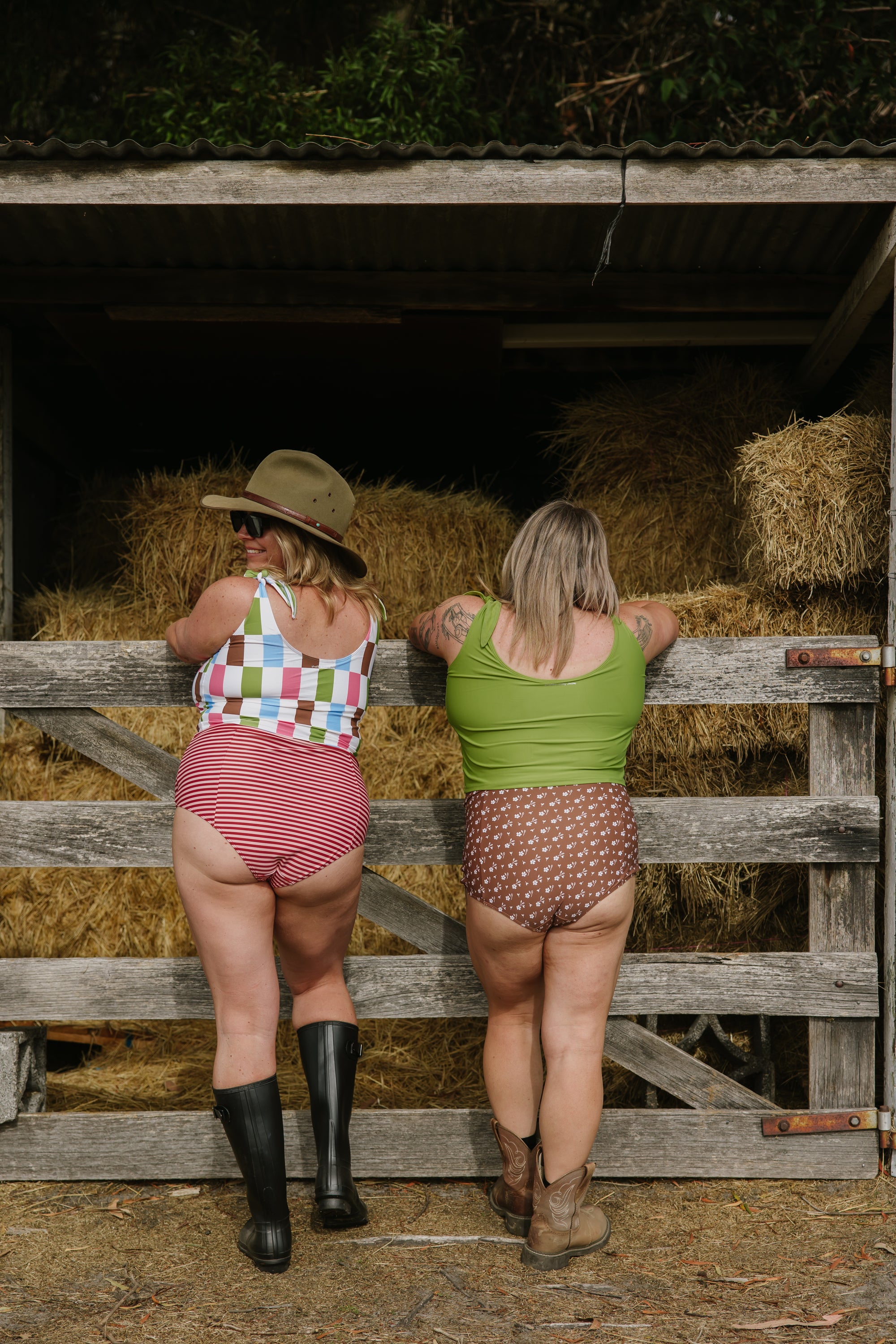 High Waisted Bottoms Candy Stripe