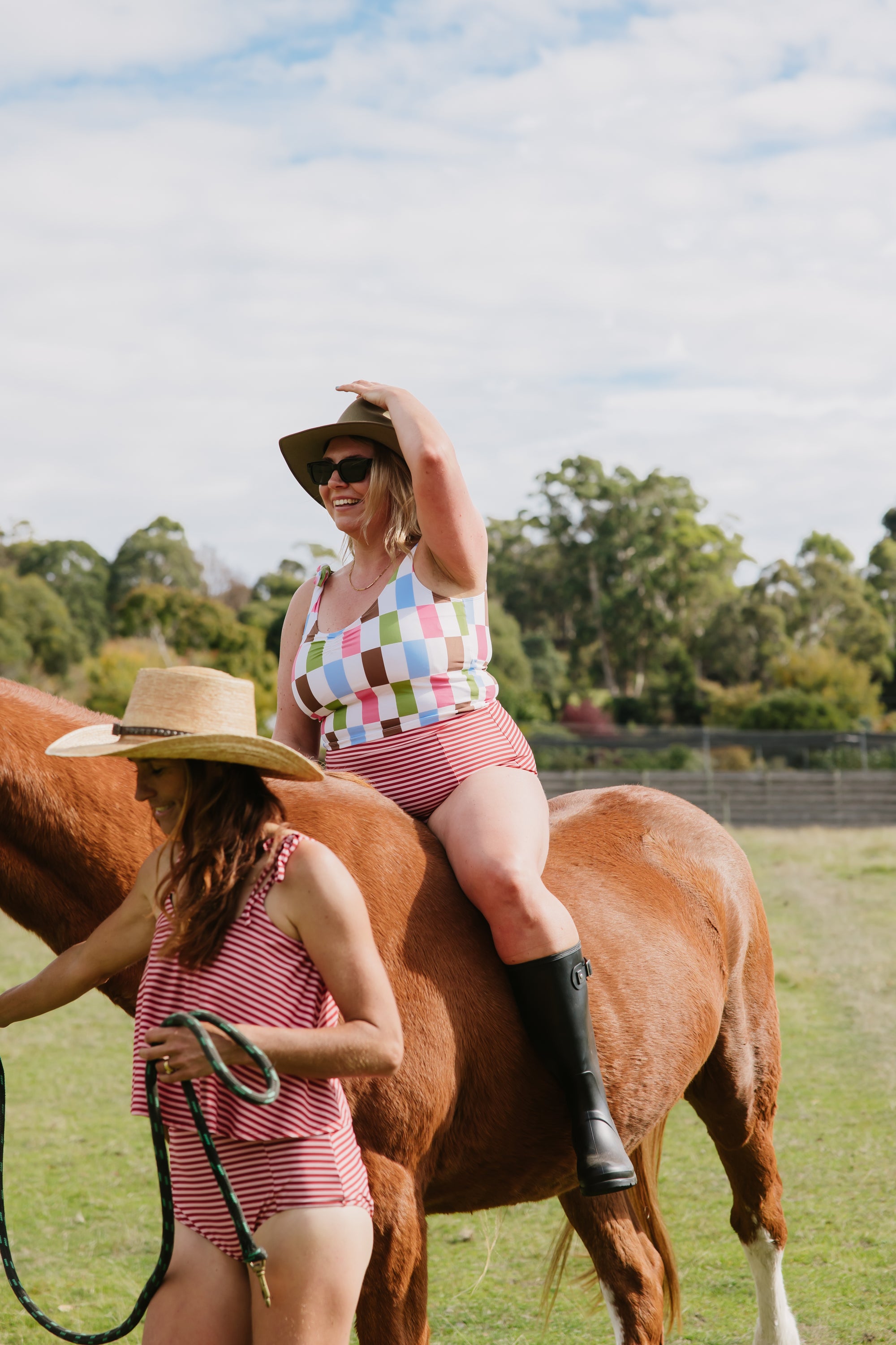 High Waisted Bottoms Candy Stripe