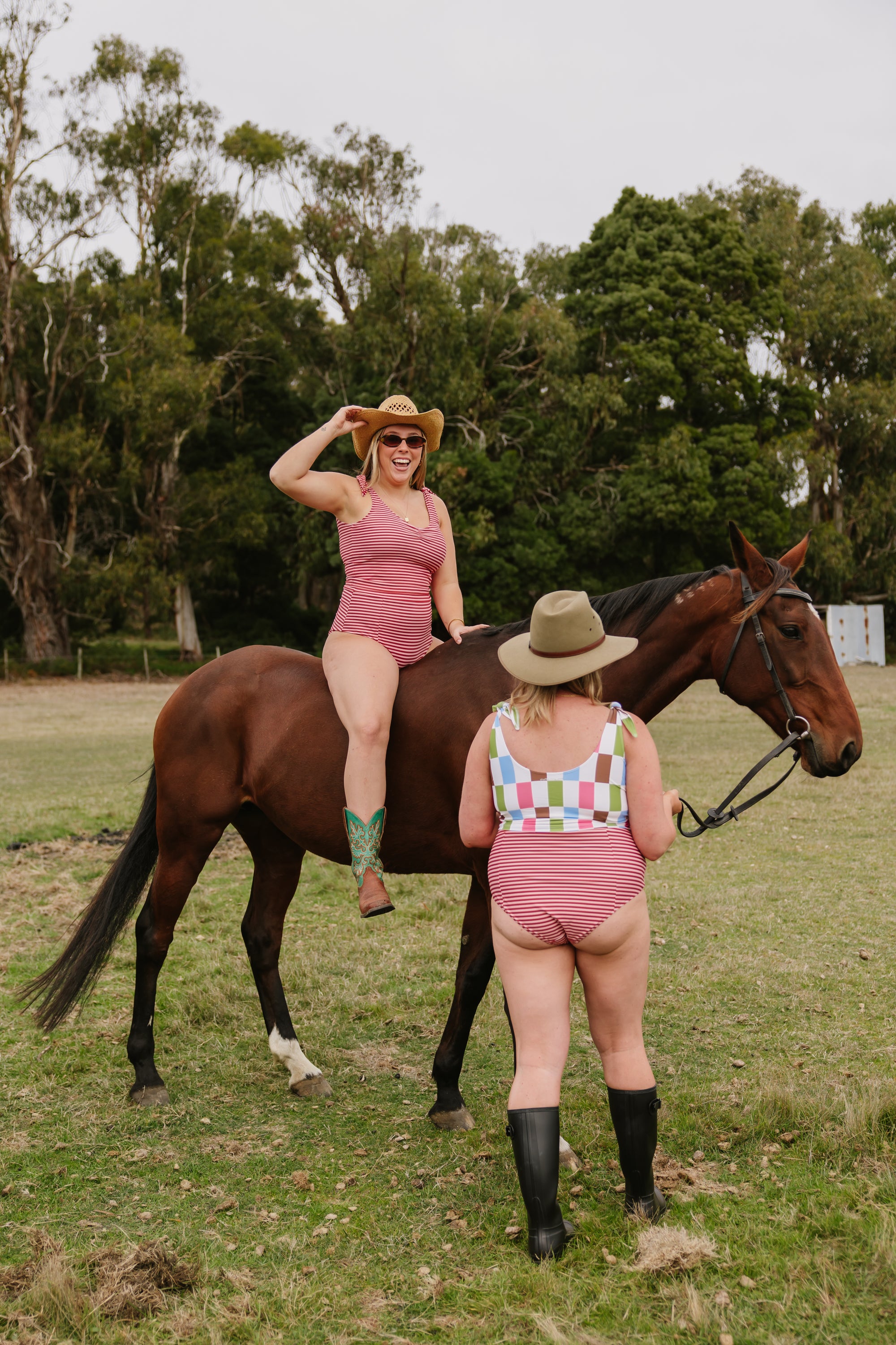 High Waisted Bottoms Candy Stripe