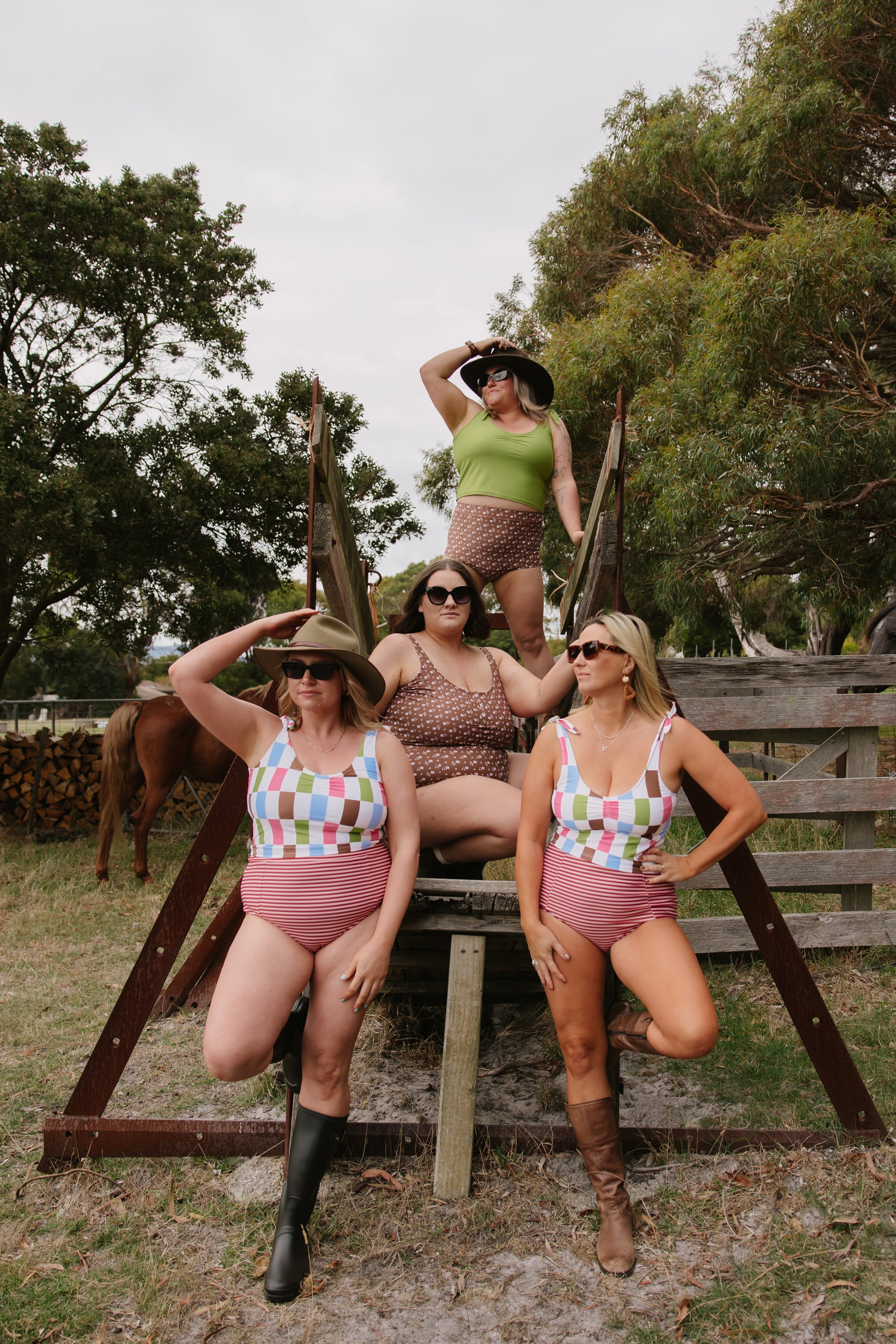 High Waisted Bottoms Candy Stripe
