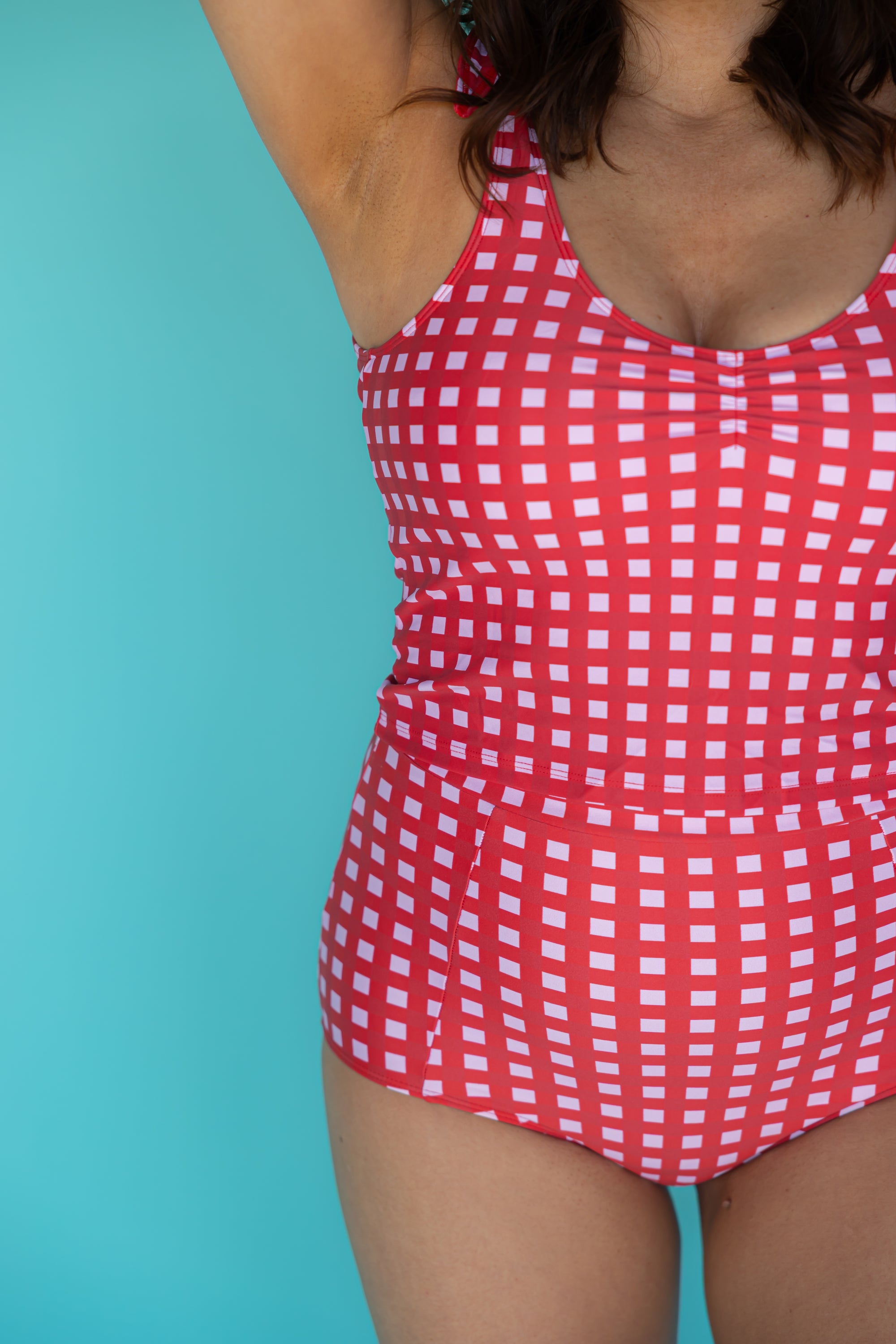 High Waisted Bottoms Watermelon Check
