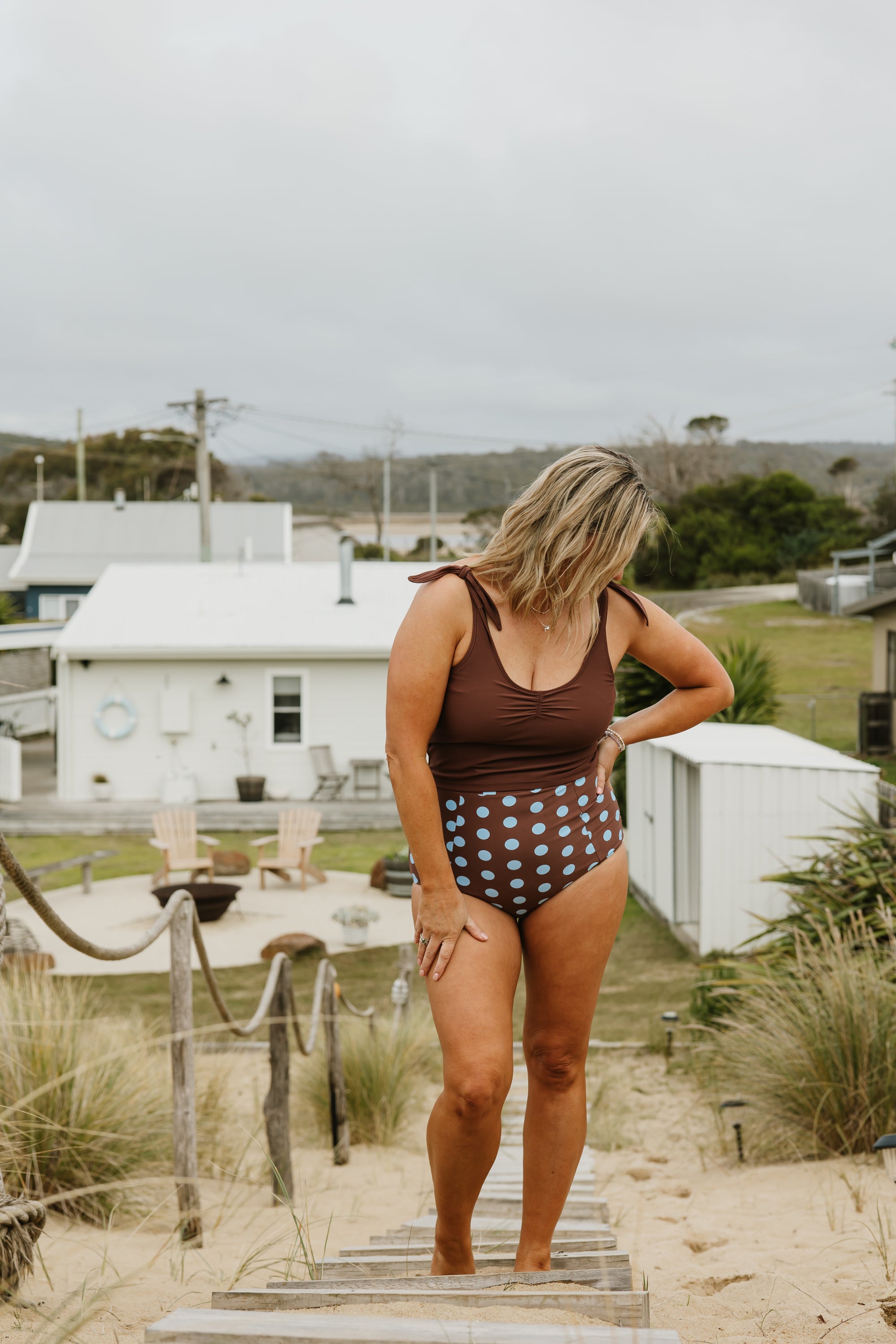 PRE-ORDER: Shoulder Tie Top Chestnut