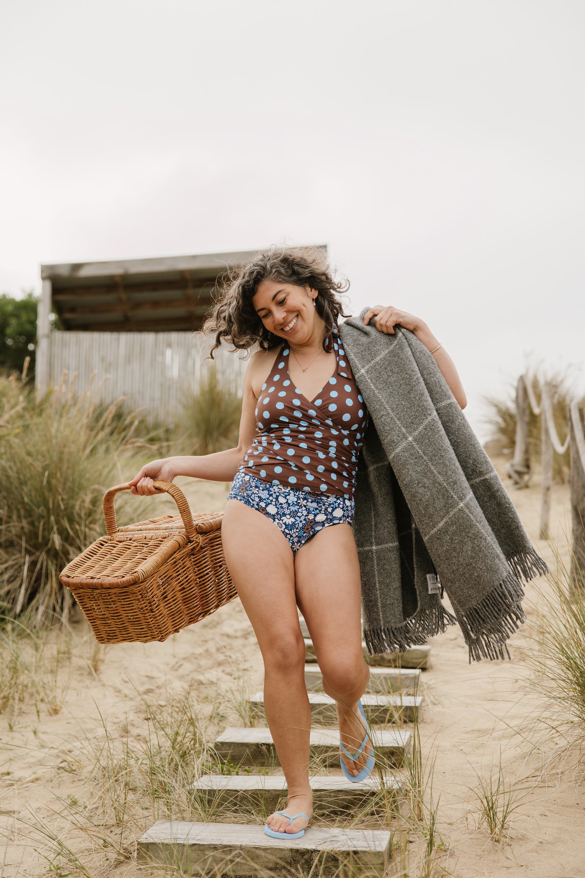 PRE-ORDER: Criss-Cross Halter Top Freckle