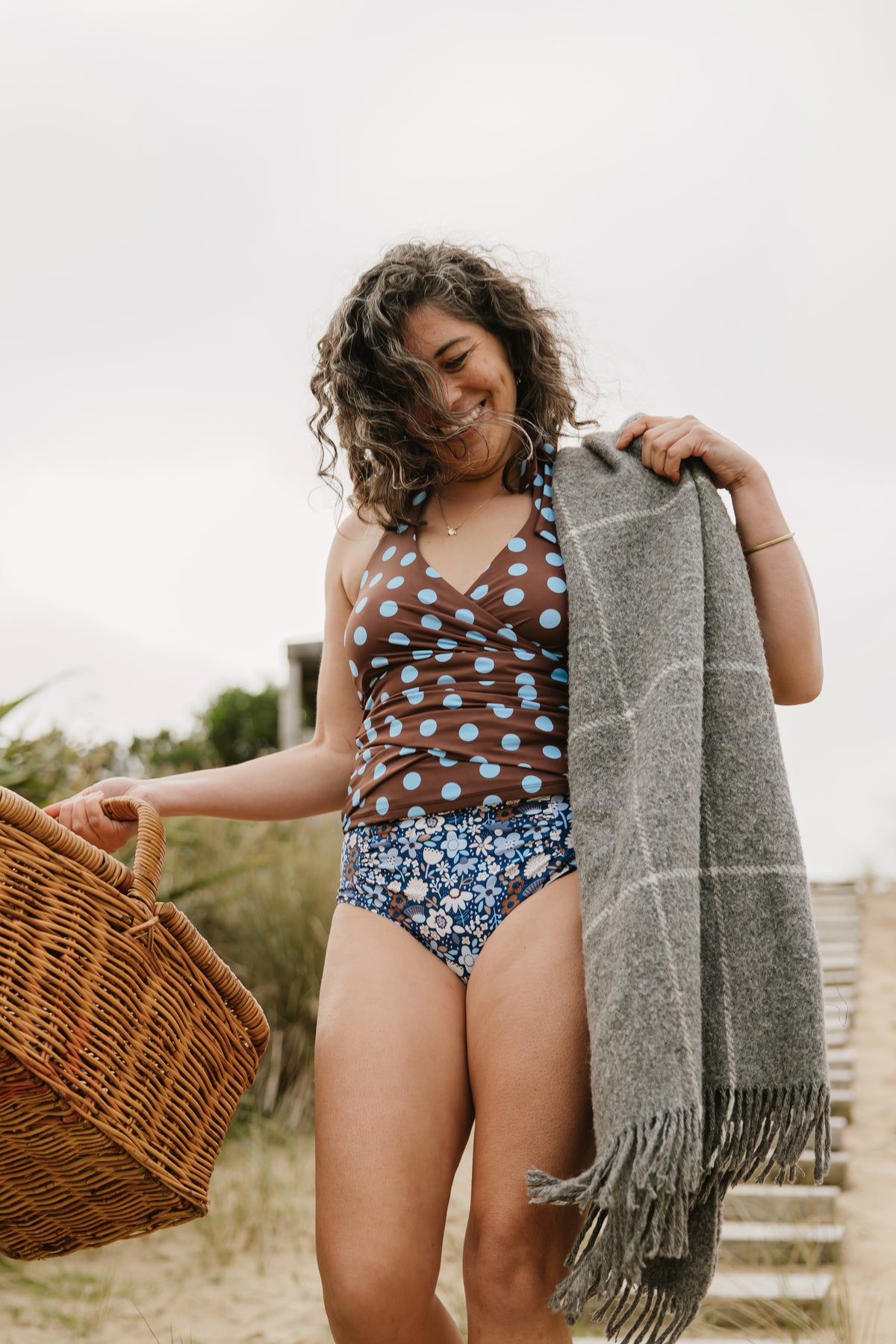 PRE-ORDER: Criss-Cross Halter Top Freckle