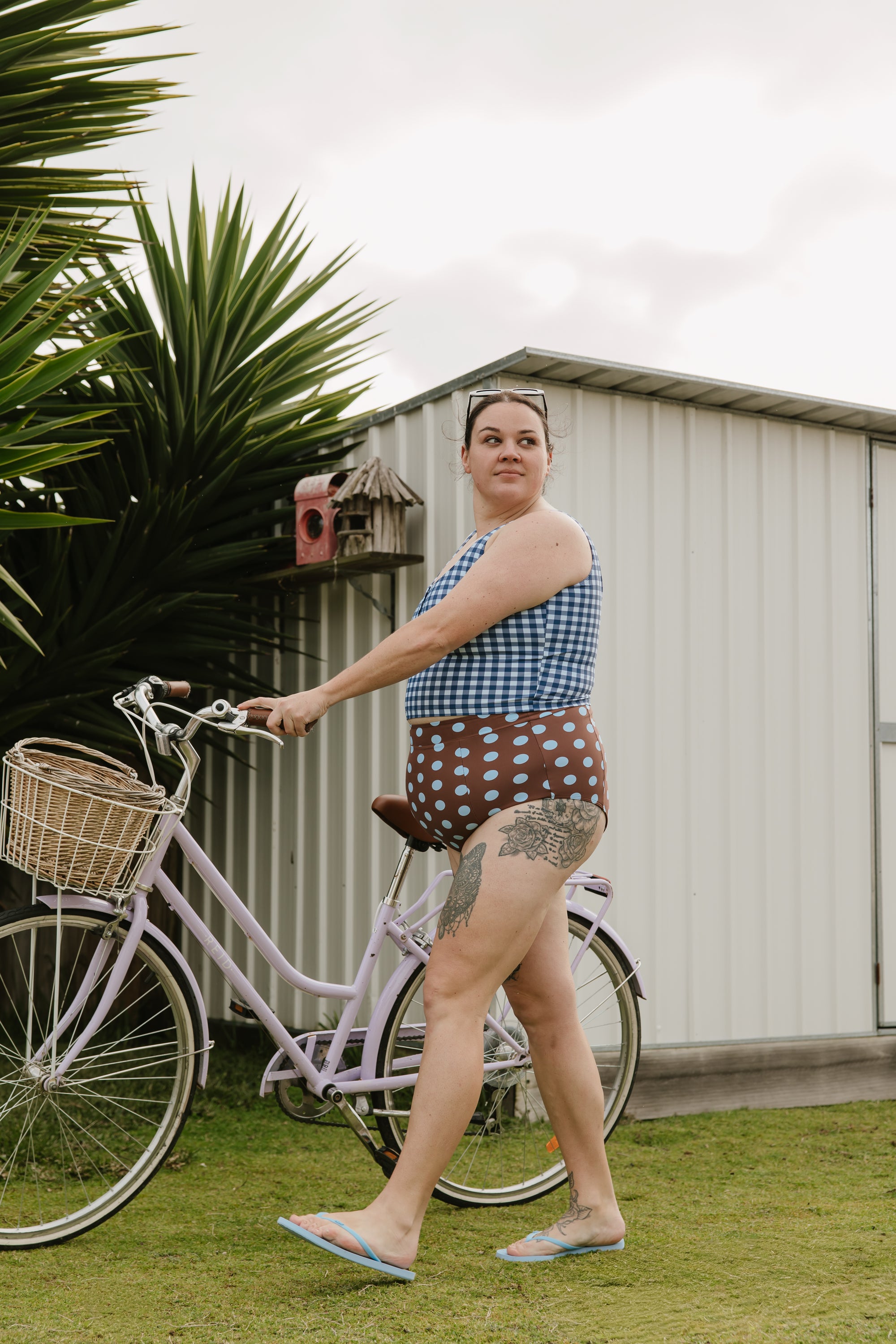 PRE-ORDER: Snap It Up Top Blueberry Check