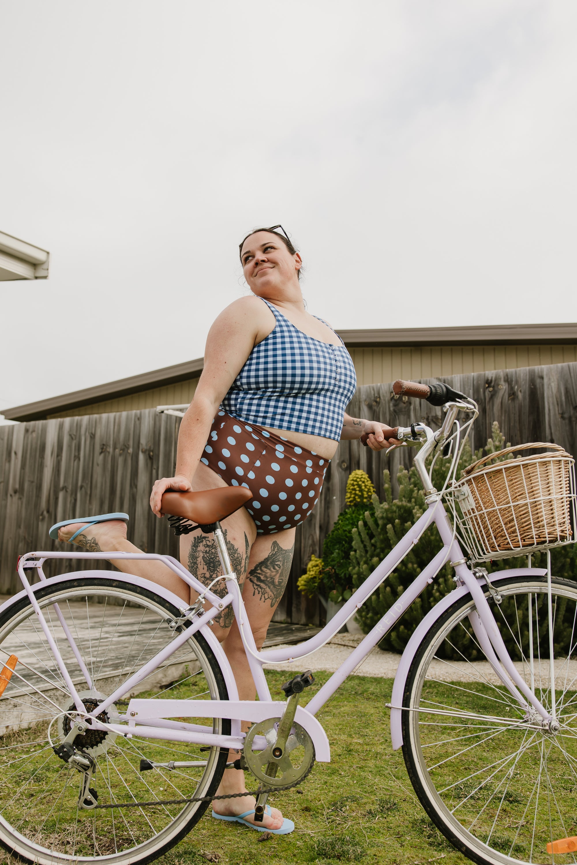 PRE-ORDER: Snap It Up Top Blueberry Check