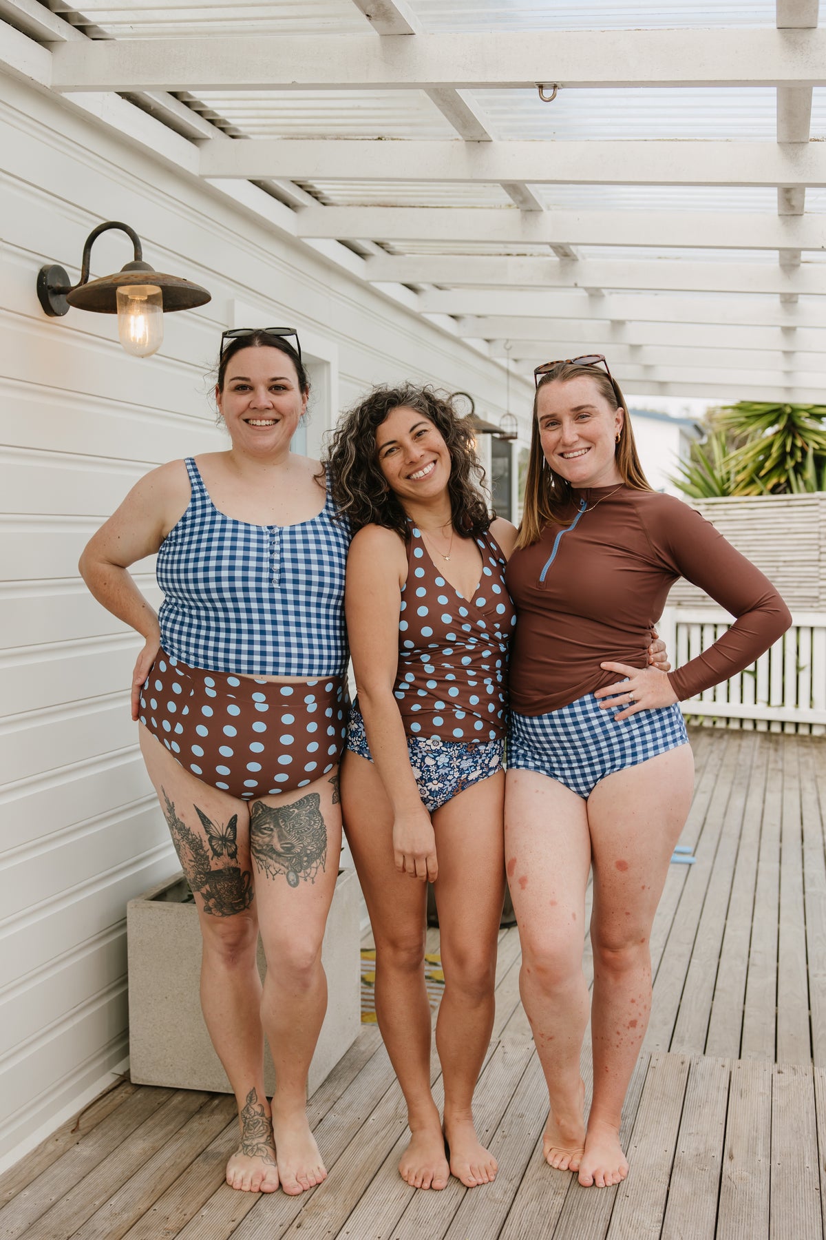 PRE-ORDER: High Waisted Bottoms Blueberry Check
