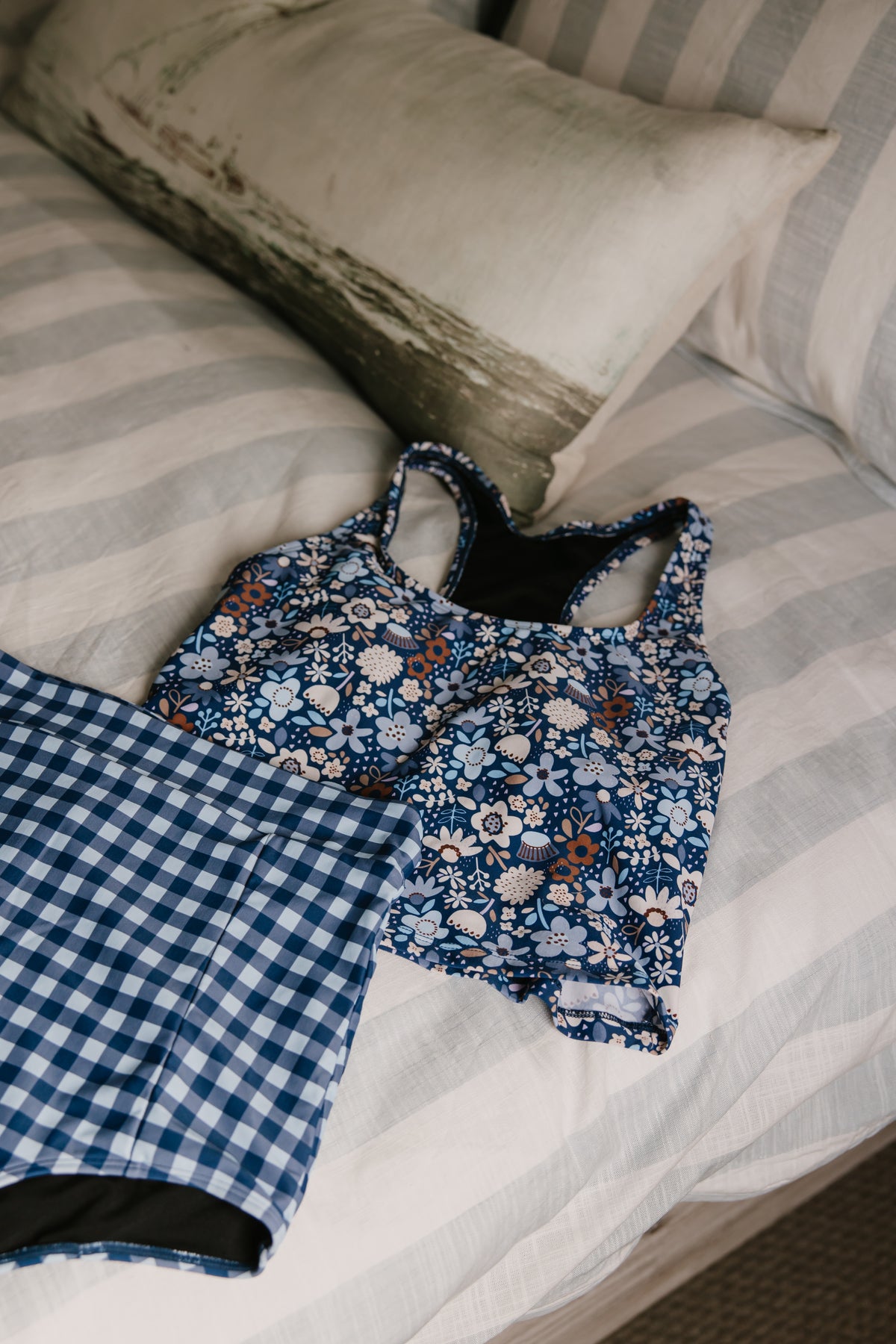 PRE-ORDER: Racer Back Top Indigo Posy