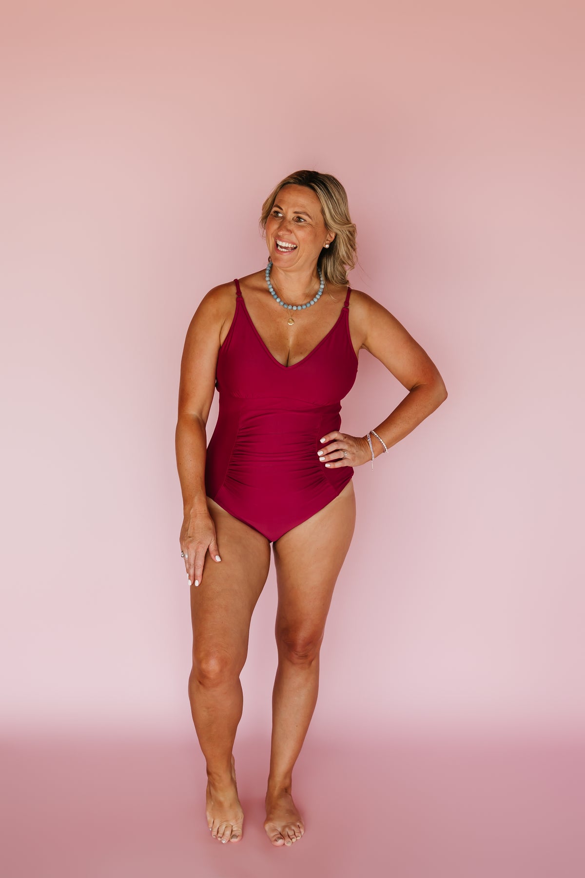 Pre-Order: Ruched One Piece Cherry