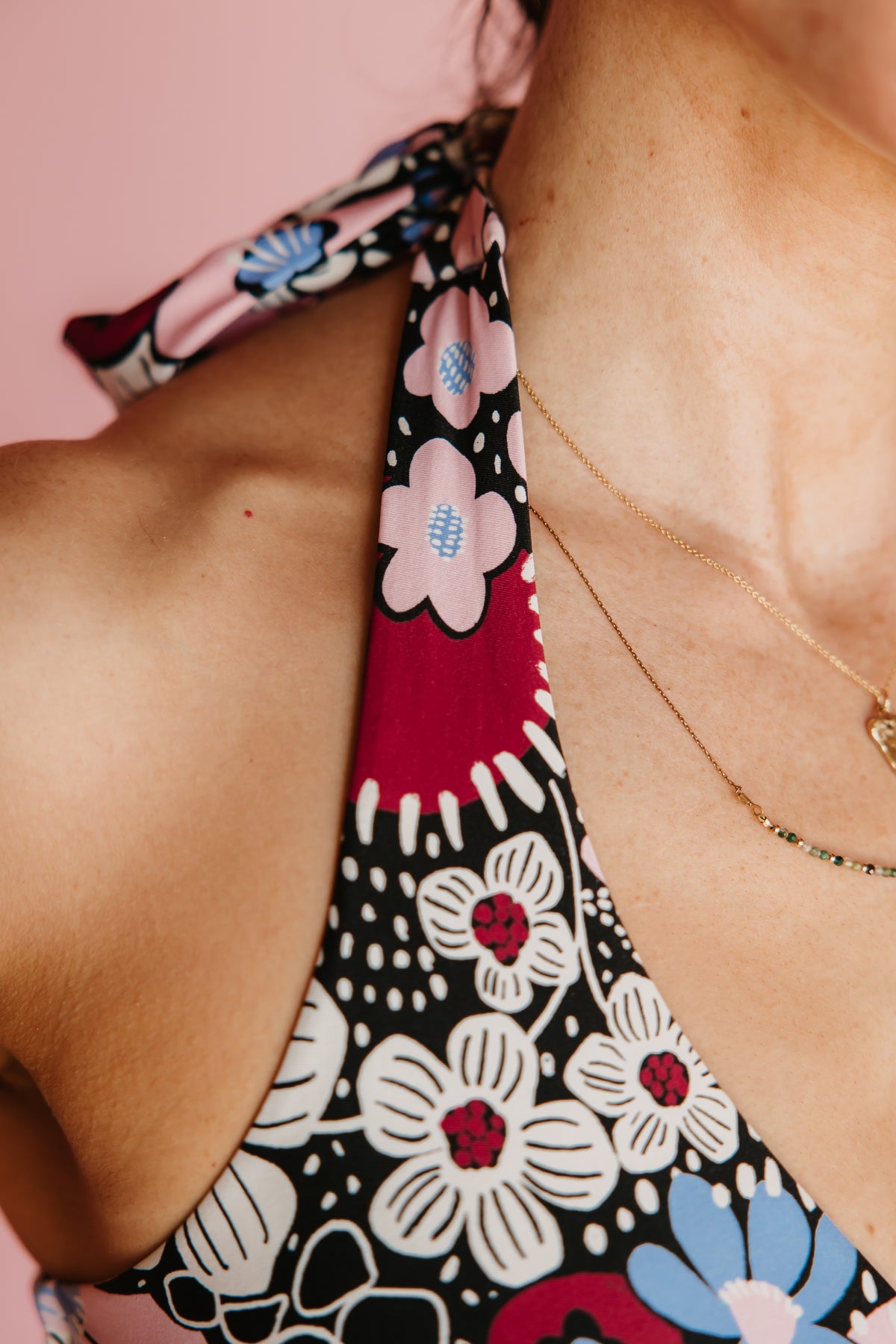 Pre-Order: Criss-Cross Halter Top Velvet Meadow