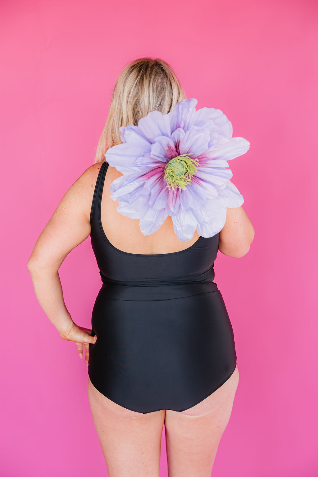Ruched High Waisted Bottoms Black