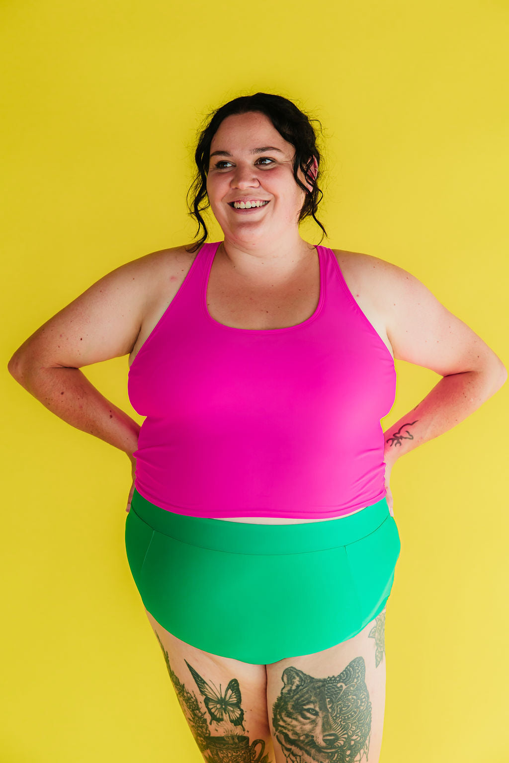 Last Pieces - Racer Back Top Flamingo