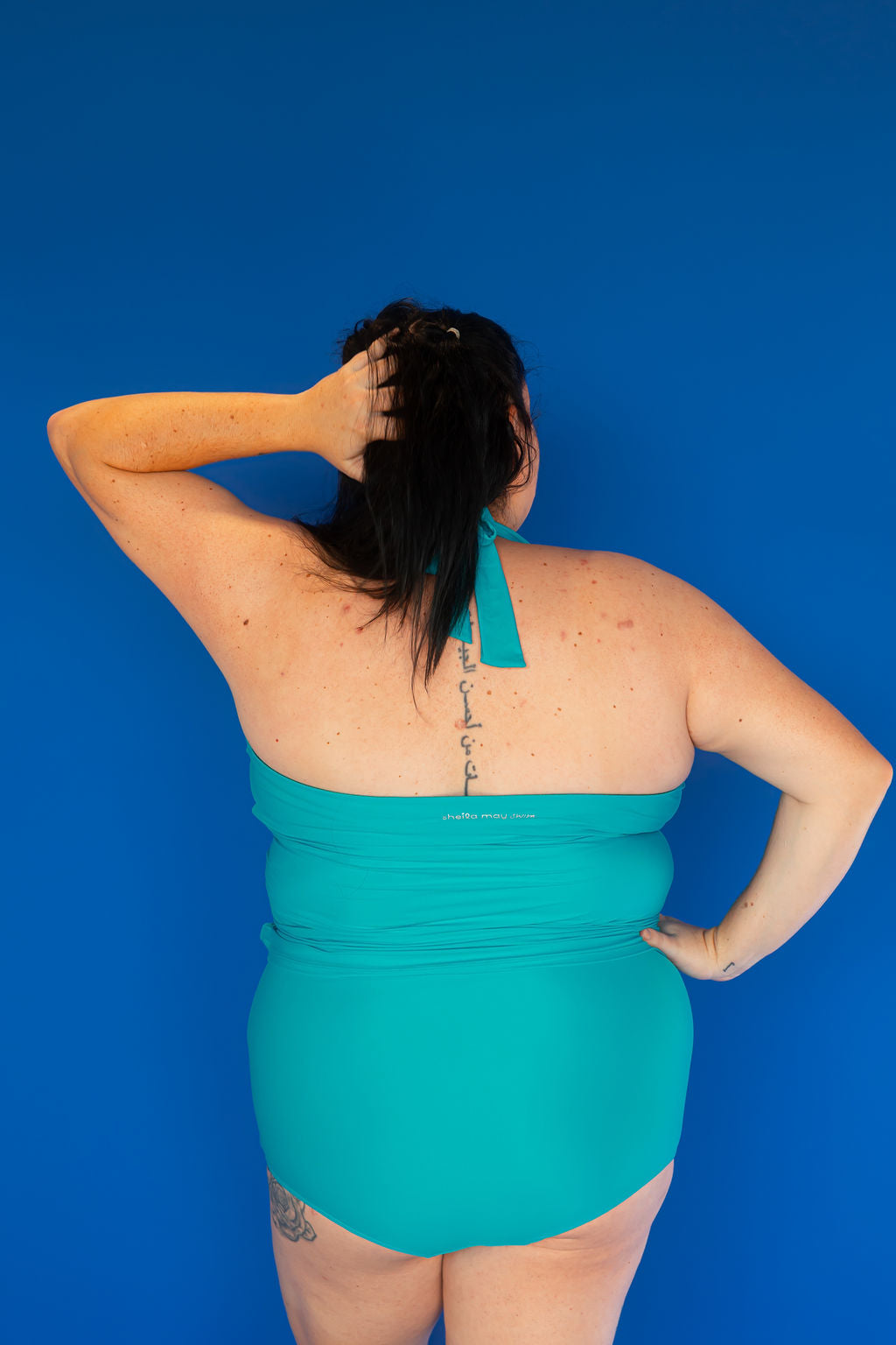 Ruched High Waisted Bottoms Teal